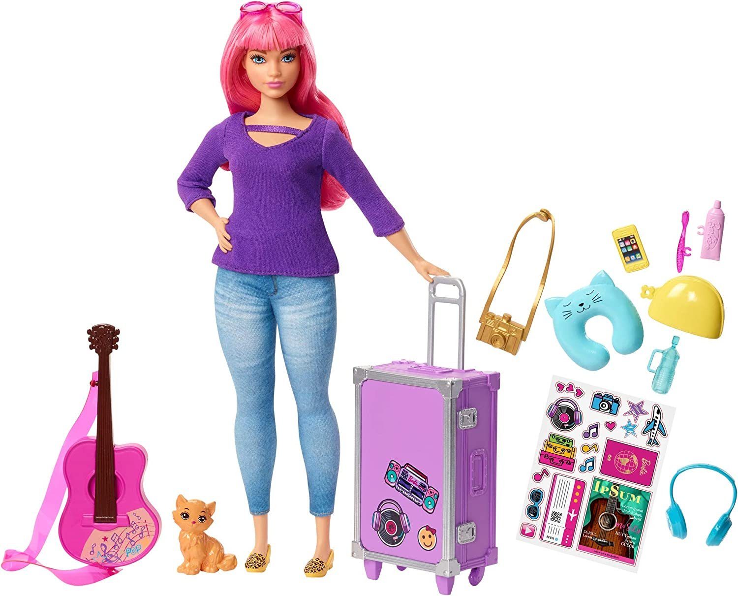 Mattel® Anziehpuppe Barbie FWV26 -Puppe Daisy (kurvig mit pinkfarbenem Haar günstig online kaufen