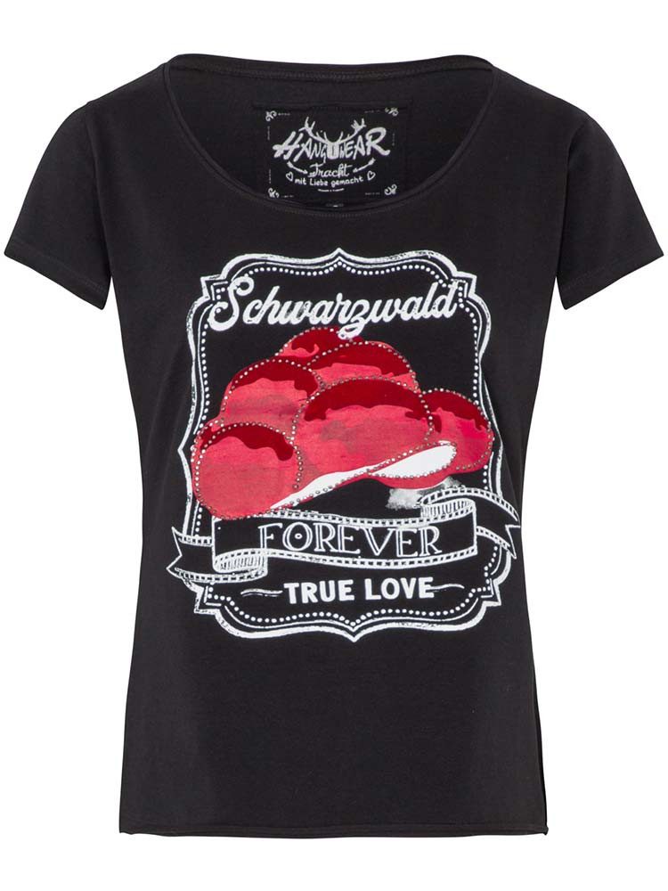Hangowear T-Shirt T-Shirt Schwarzwald True Love schwarz