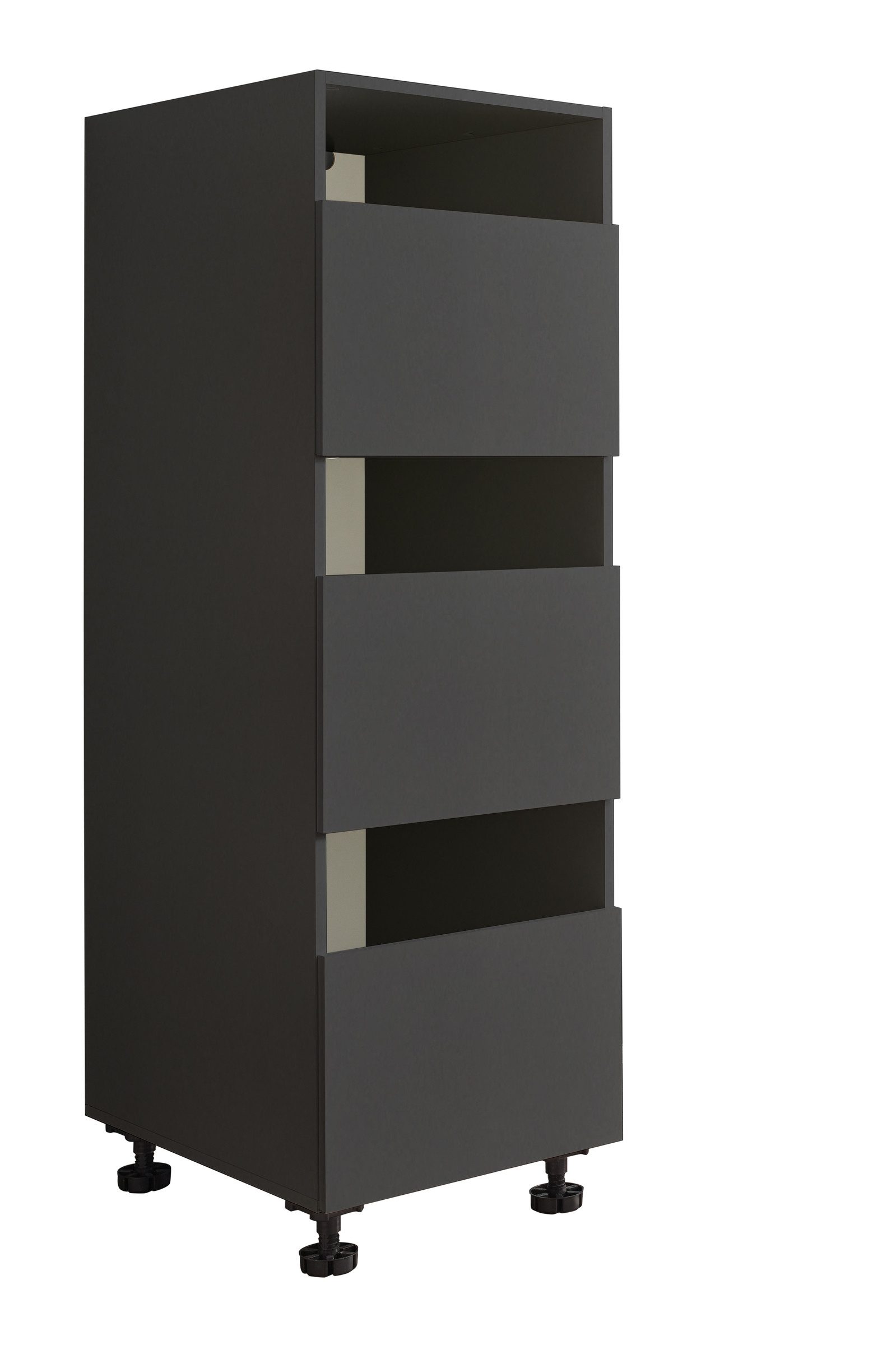BEGA BBK Wäscheschrank in anthrazit, Holzwerkstoff - 50x162x67,5cm (BxHxT)
