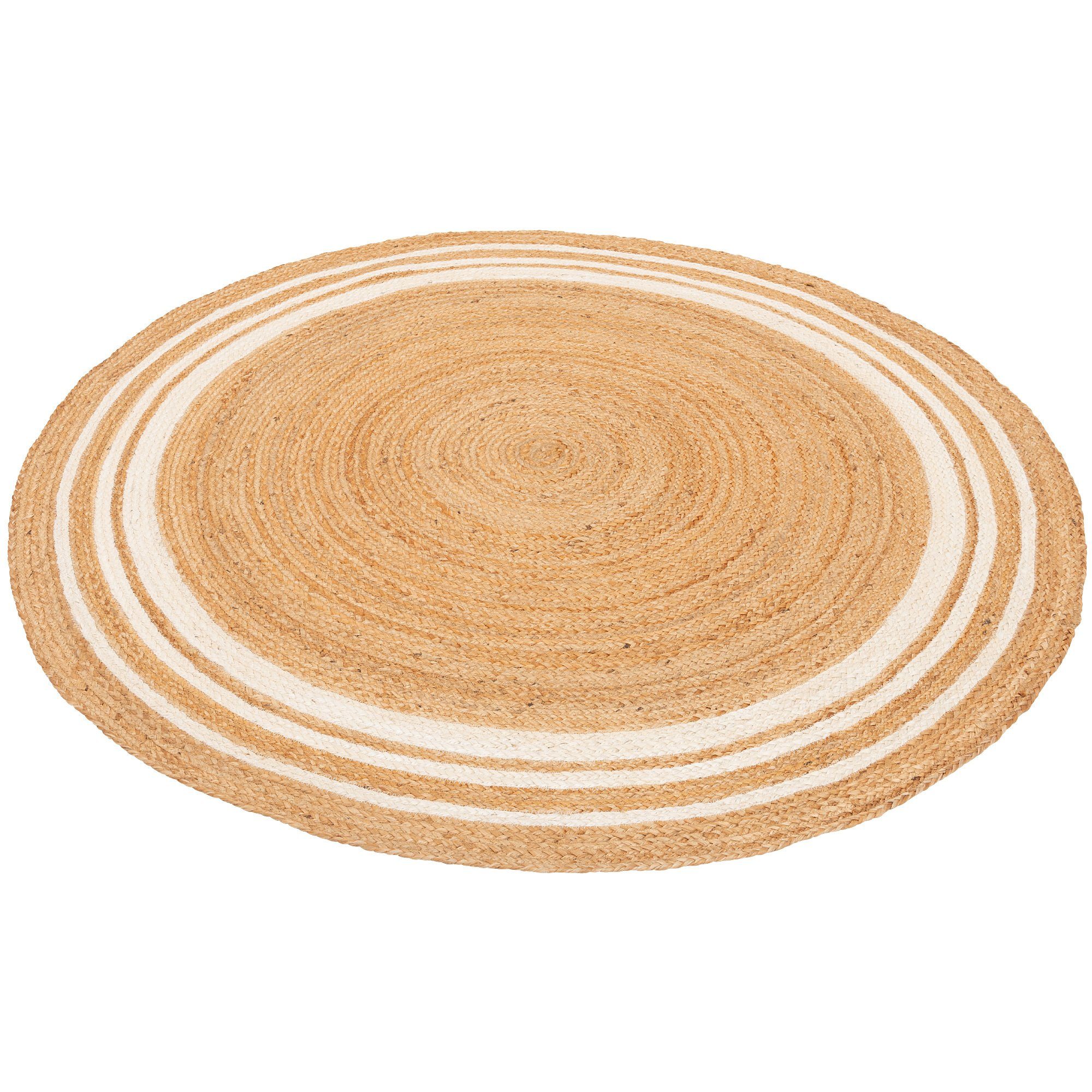 Pergamon Sisalteppich Naturfaser Teppich Jute Salsa Streifen Rund, Rund, Höhe: 8 mm – Bild 5 von 5