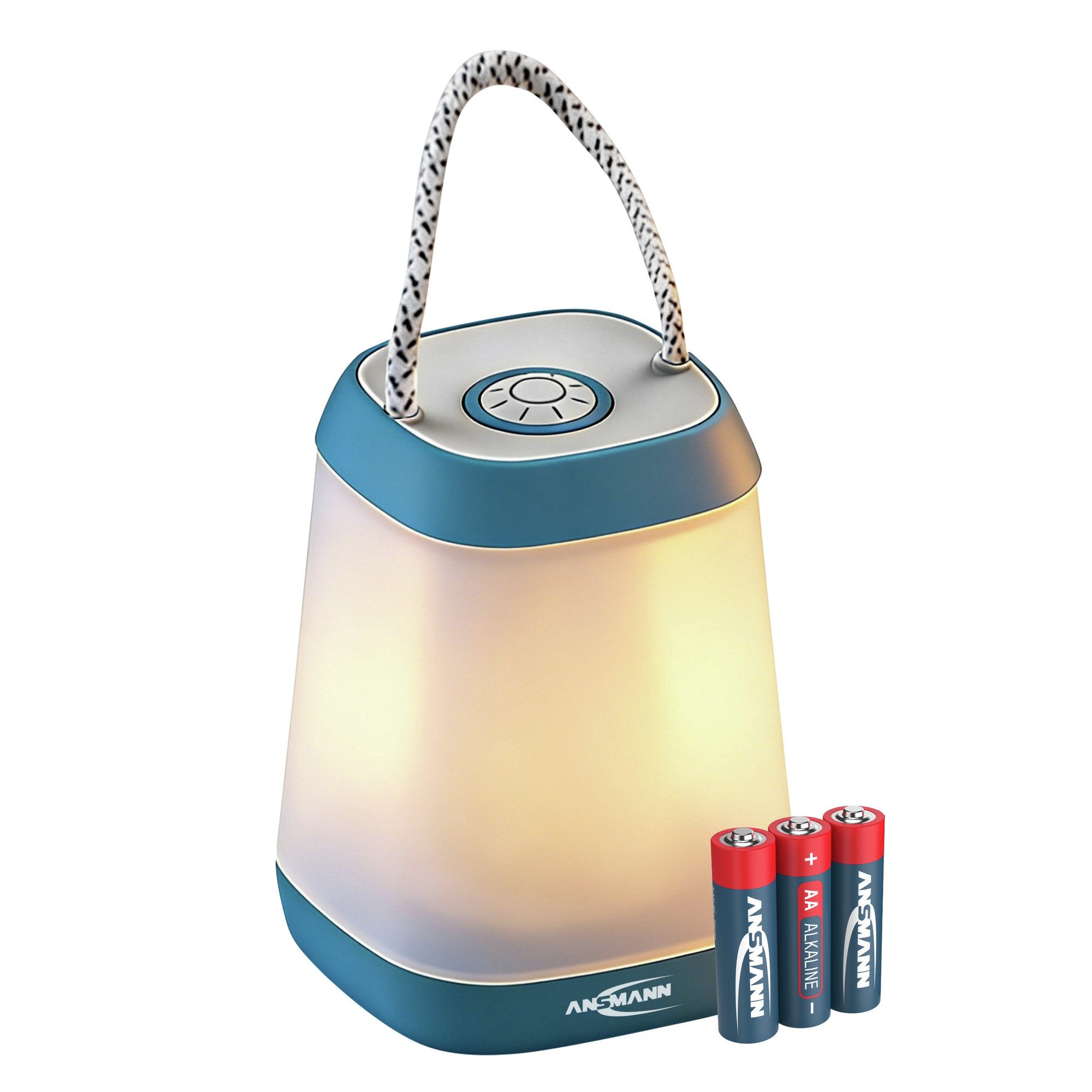 ANSMANN AG LED Gartenleuchte Campingleuchte Outdoor hellblau, sehr hell und robust, warmweiß