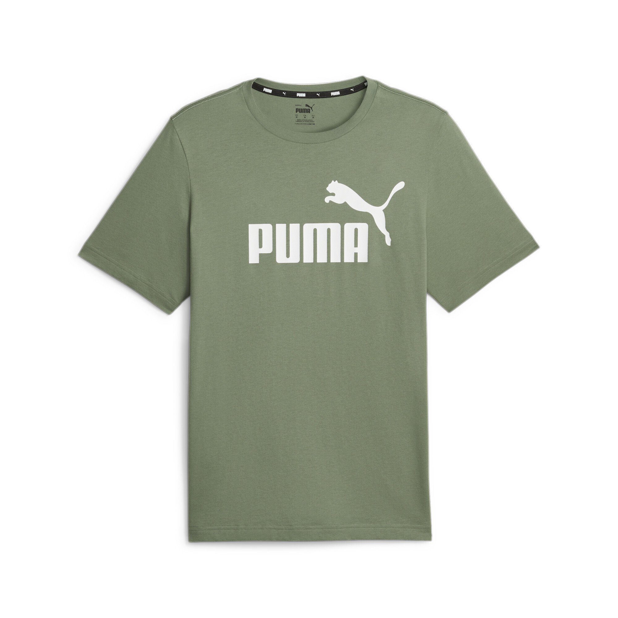 PUMA Trainingsshirt Essentials Herren Eucalyptus T-Shirt Logo Green
