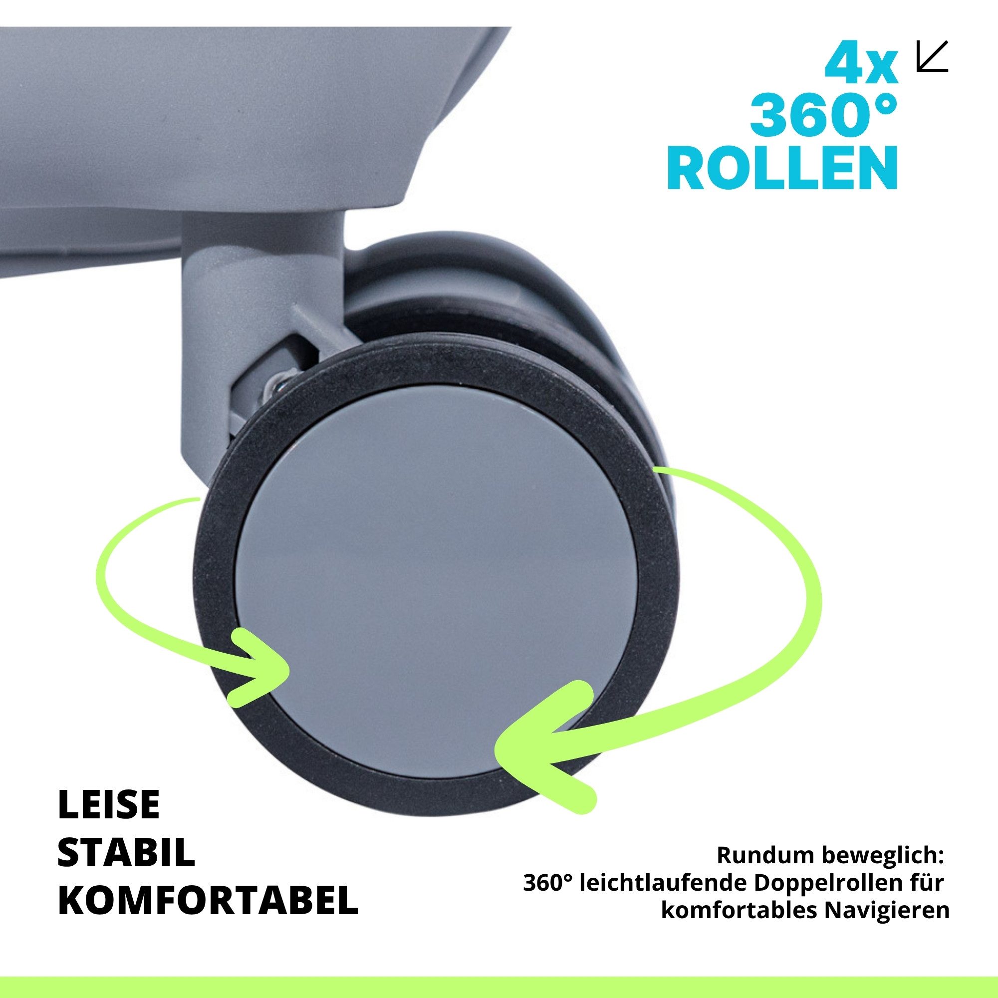 Crosstravel Koffer Einzelkoffer Amy S / M / L, 4 Rollen, Robuste Hartschale mit TSA-Schloss und Wasserabweisender Oberfläche