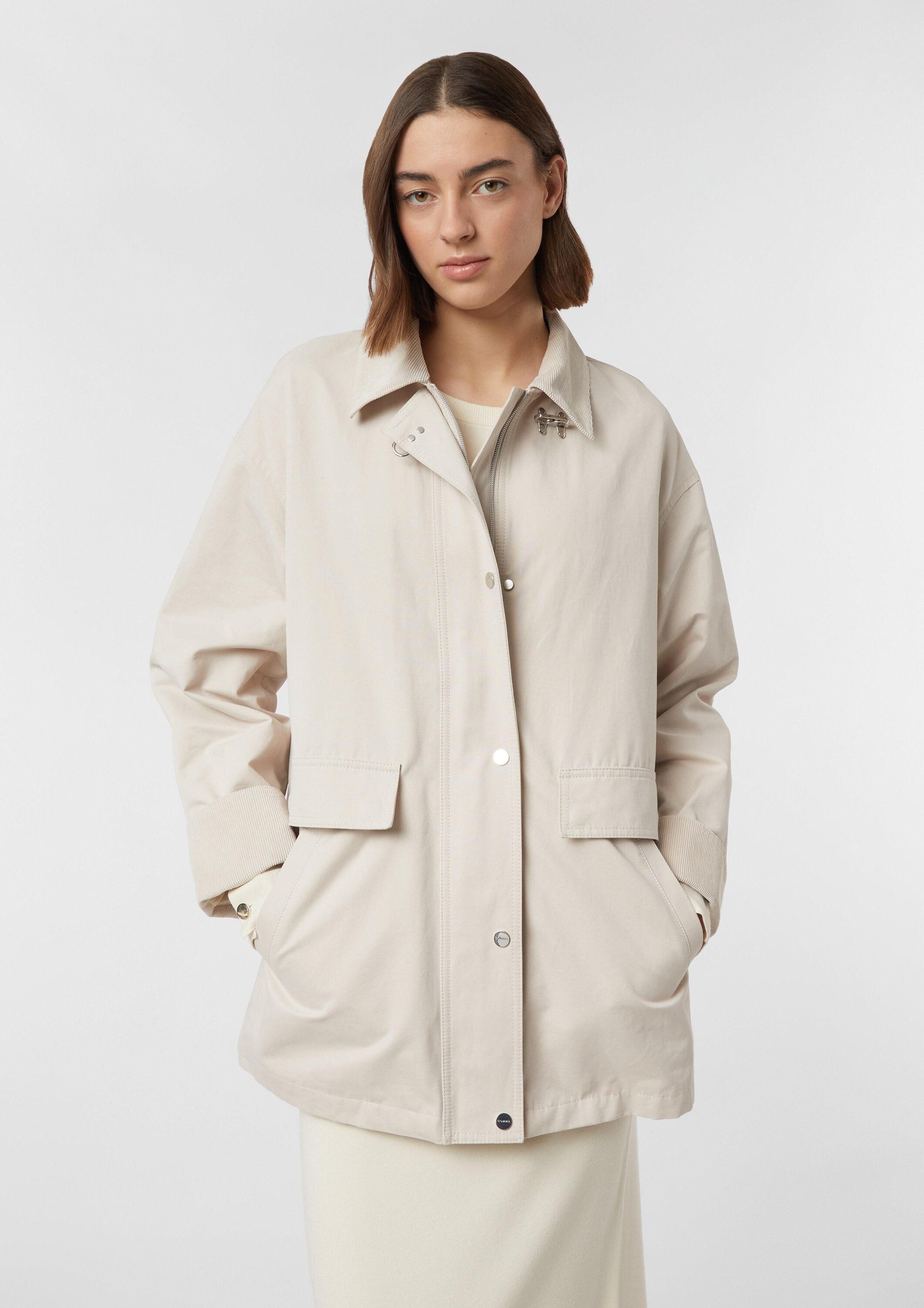 comma Funktionsjacke Outdoor-Jacke Oversize-Jacke mit Cord-Kragen