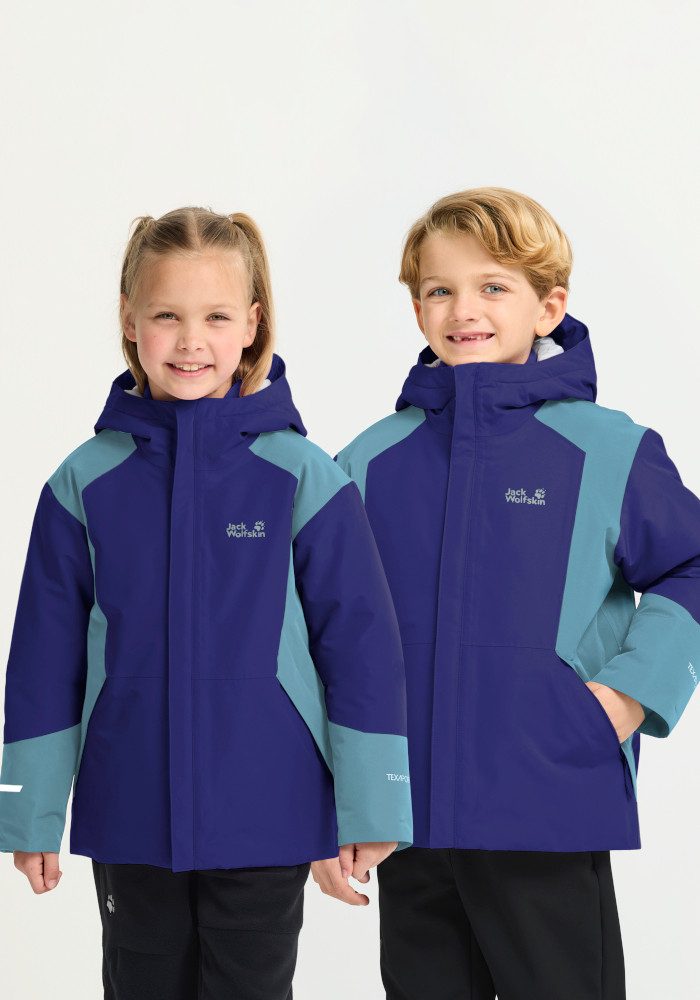Jack Wolfskin Skijacke SNOWFLASH JKT K für Kinder, wasserdicht, gefüttert, mit leichter Faserisolierung