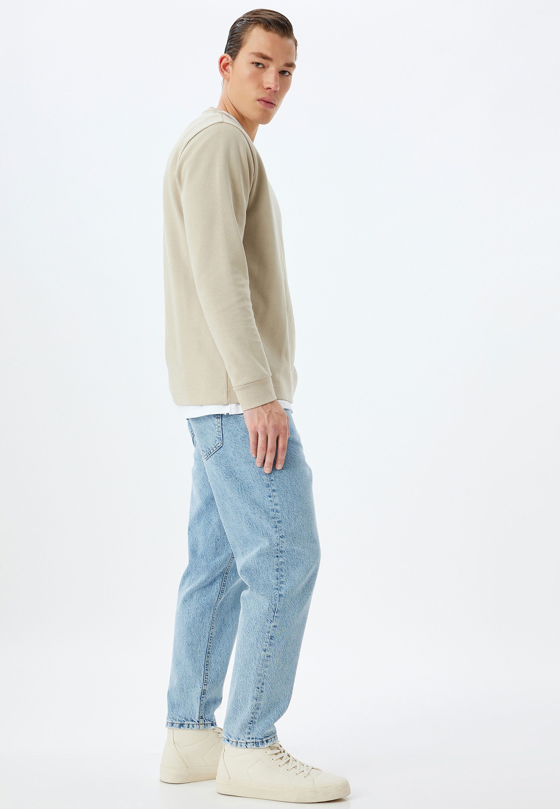 Koton Loose-fit-Jeans Normale Leibhöhe Loose