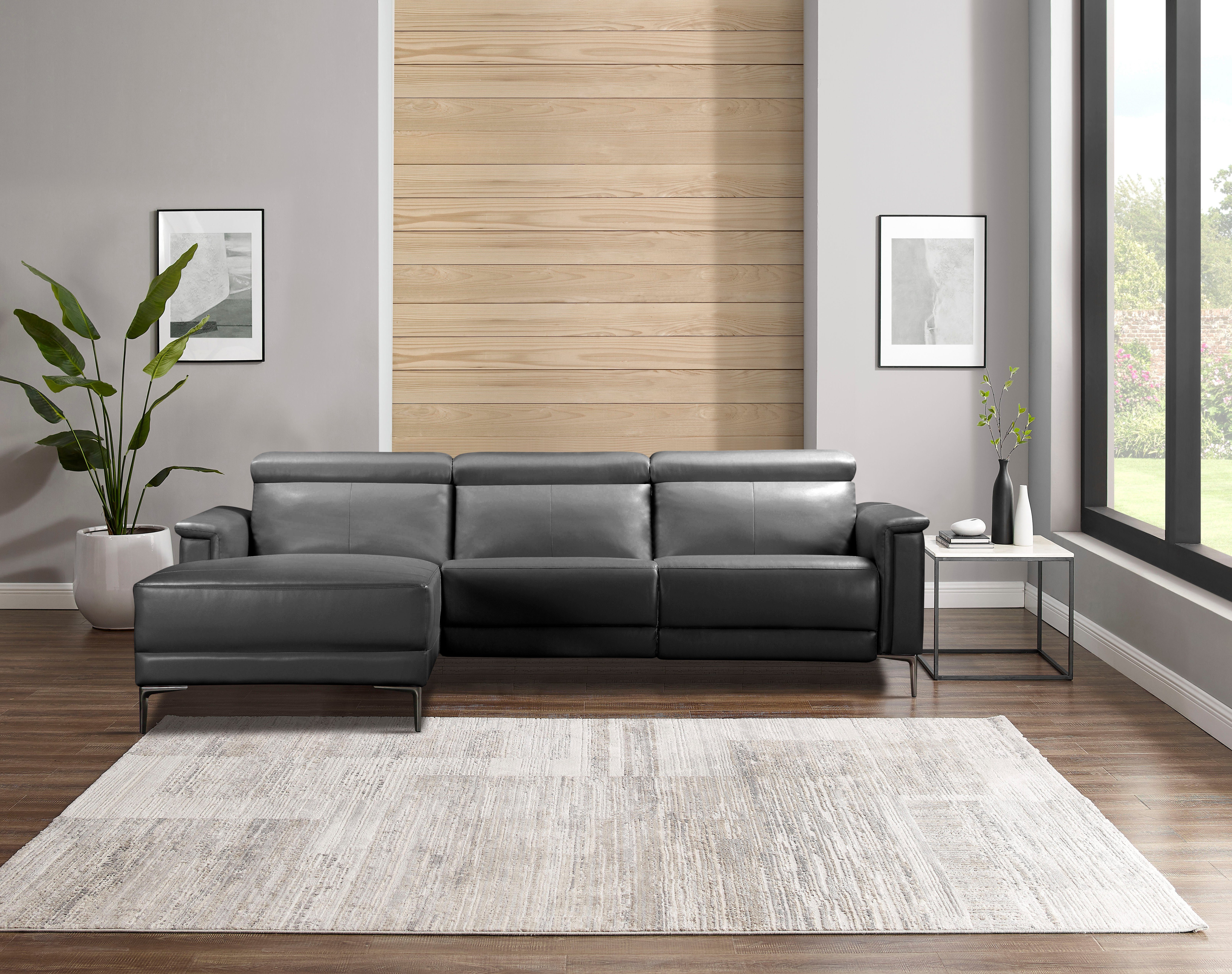 Places of Style Ecksofa Lund, L-Form, 261cm, man. o. elektr. Relaxfunktion (mit USB-A), und Kopfteilverstellung