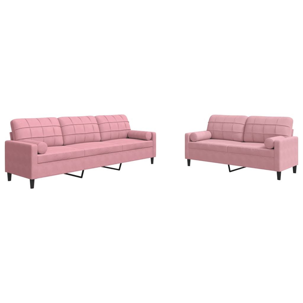 vidaXL Sofa 2-tlg. Sofagarnitur mit Kissen günstig online kaufen