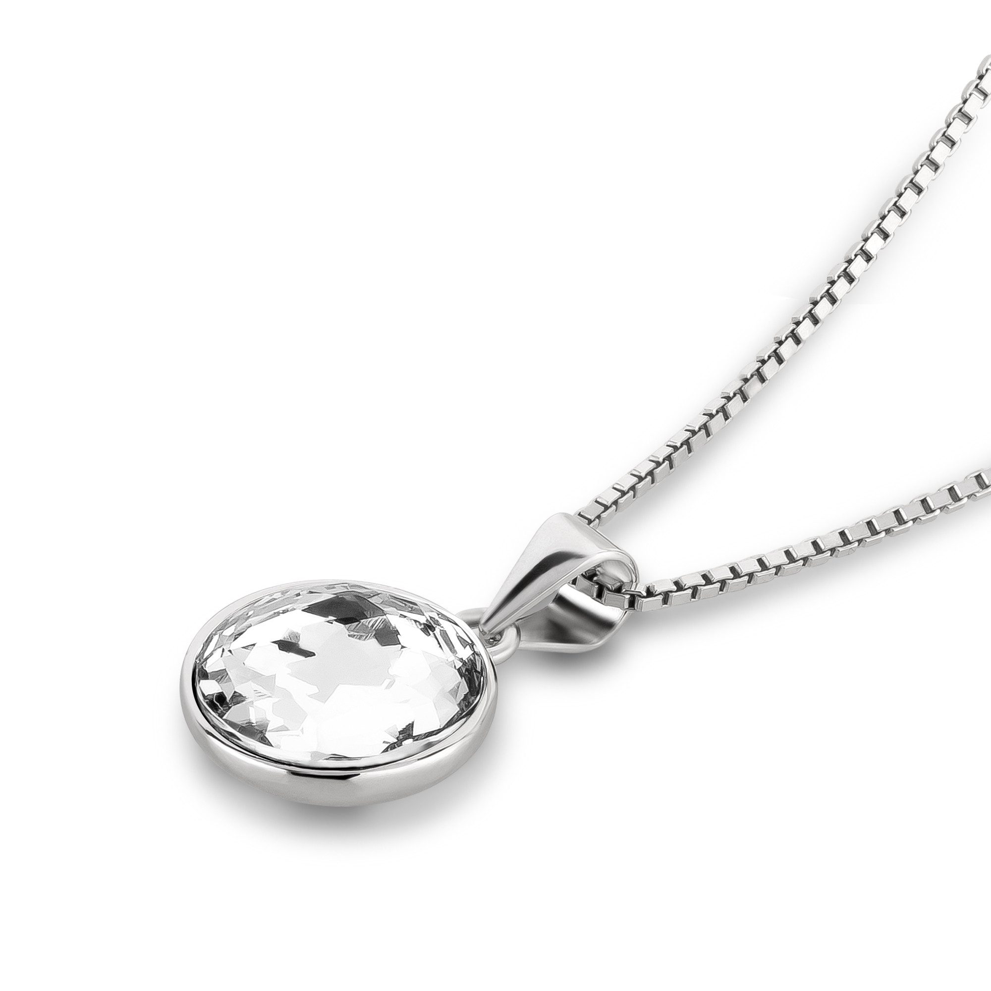 Schöner-SD Kette mit Anhänger runder Kristallanhänger günstig online kaufen