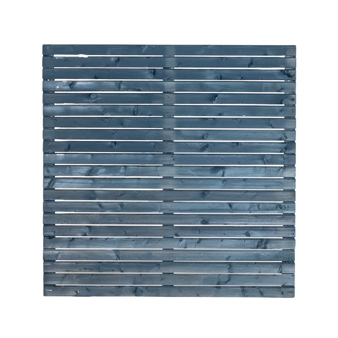 Mega-Holz Sichtschutzelement Sichtschutz Rhombus Kiefer Grau lasiert 1260 x 180 cm Gartenzaun, (Sparset, 43-St., mit Pfosten und Flechtzaunhaltern), Doppelt Lasiert