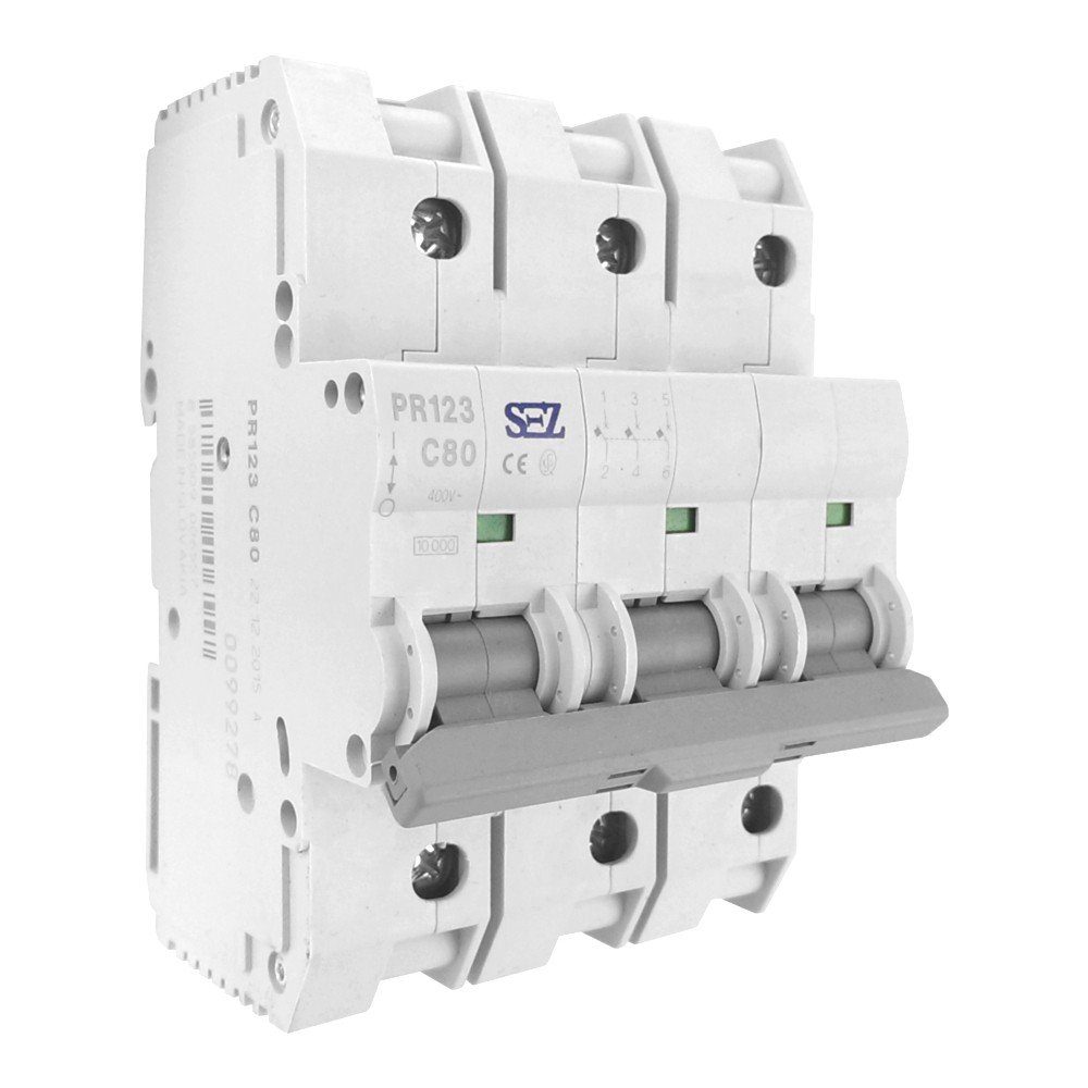SEZ Schalter Leitungsschutzschalter C80A 3-Polig 10kA Sicherung Automat  (1-St)
