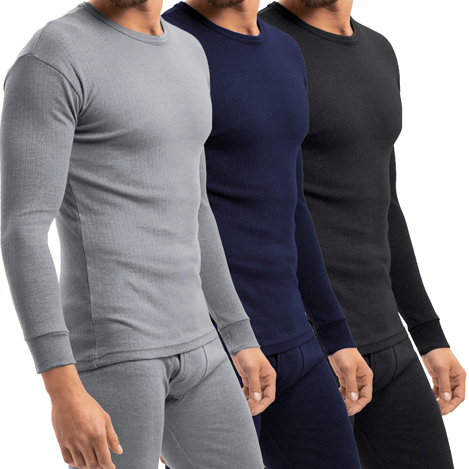 Markenwarenshop-Style Thermounterhemd 3 x Herrenunterhemd Thermo Langarm Shirt HEAT BOOSTER Größe: XXL