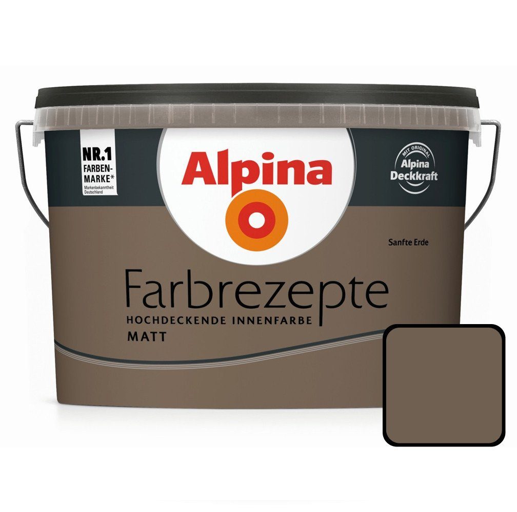 matt 2,5 L Erde Alpina Wandfarbe Farbrezepte Alpina Sanfte