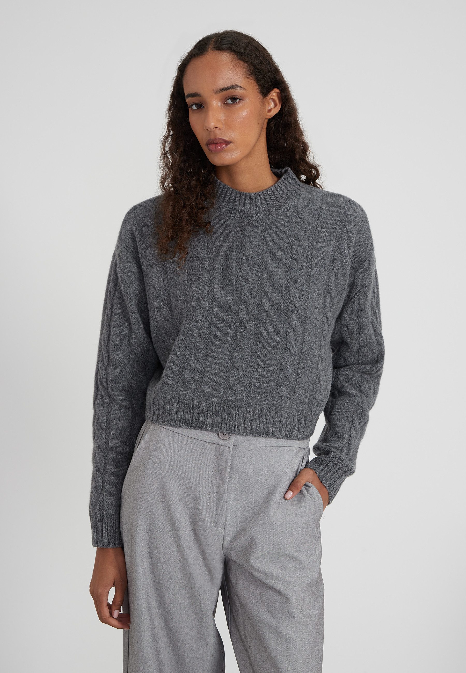 Style Republic Rollkragenpullover Merino- Kaschmir Gemisch OVERSIZED KURZER