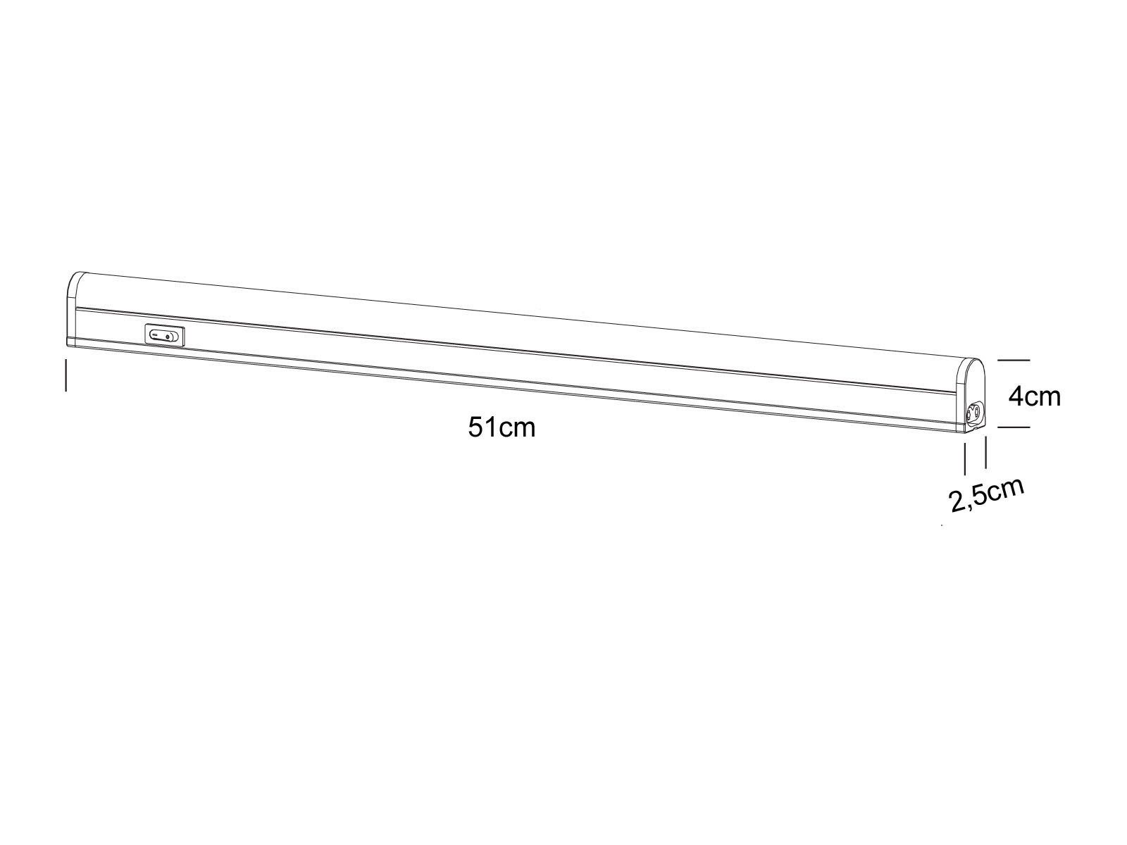 TRIO Leuchten LED Unterbauleuchte, 230V Direktanschluss, LED fest integriert, Warmweiß, 2er SET Küchenleuchten Lichtleisten, Unterschrank-Leuchten Küche 51cm