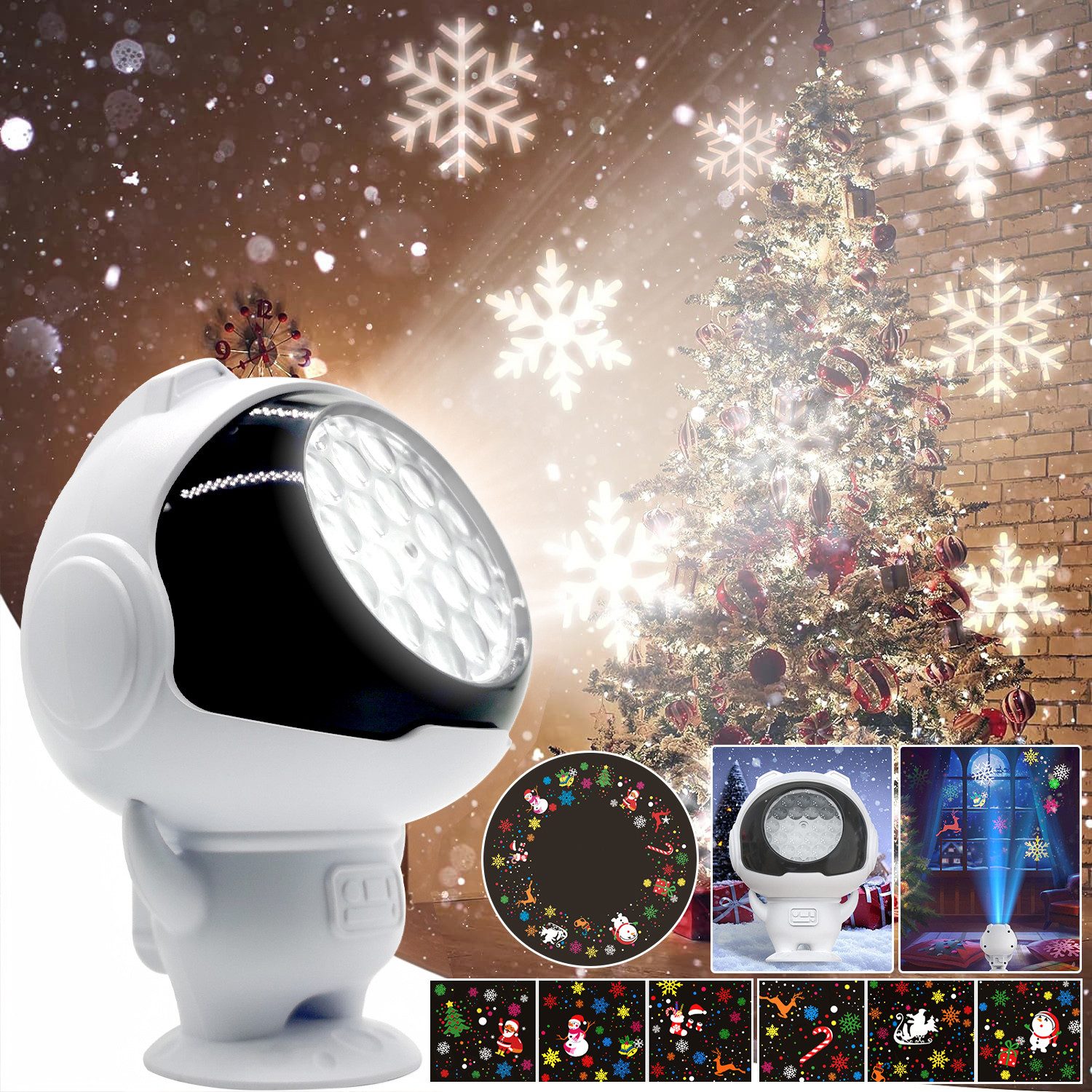 Merry 2024 Projektionslampe LED Projektorlampe Weihnachten,LED Dekolicht Projektionslicht, Astronaut, Weihnachtsbeleuchtung,für Dekoration Garten Weihnachten Hochzeit Party