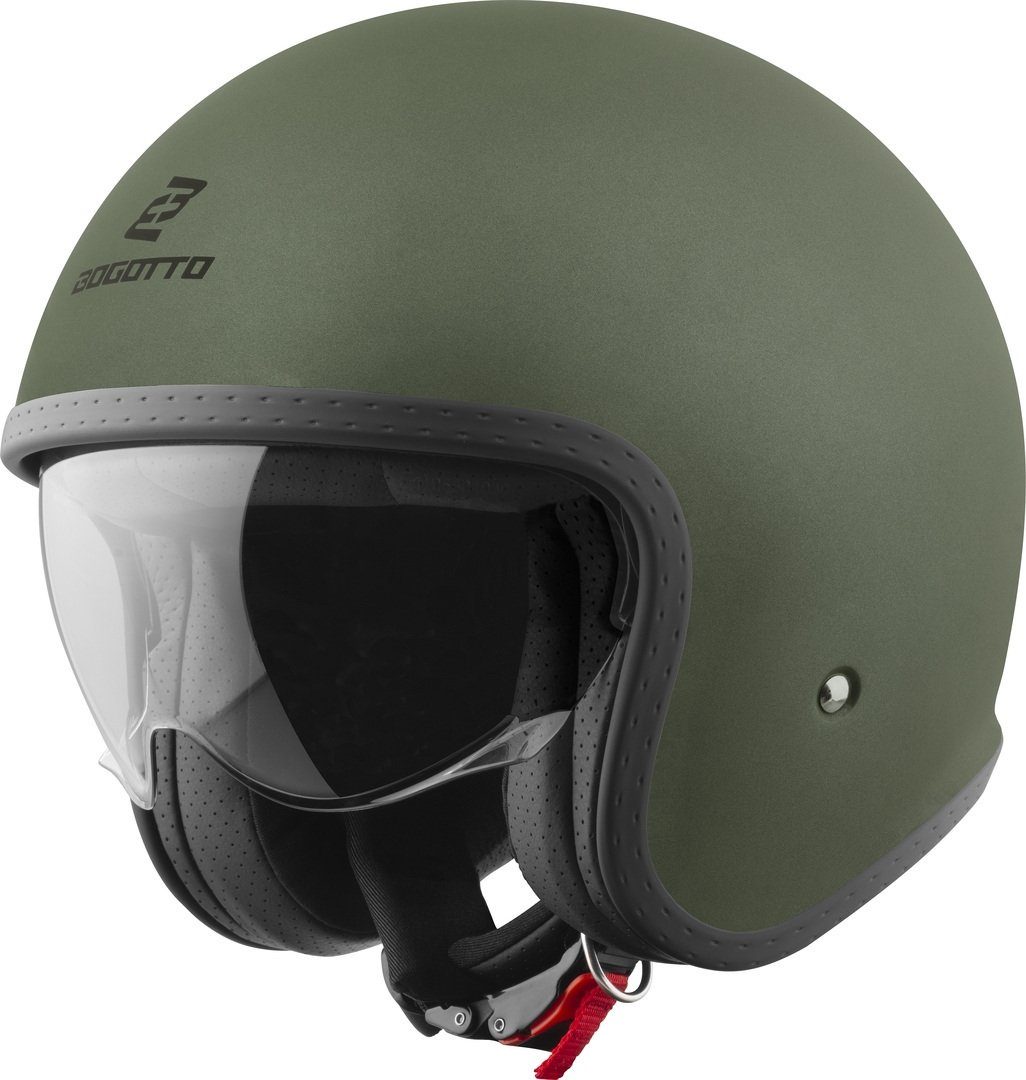 Bogotto Motorradhelm H589 Solid Jethelm, Ratschenverschluss, ECE 22.06