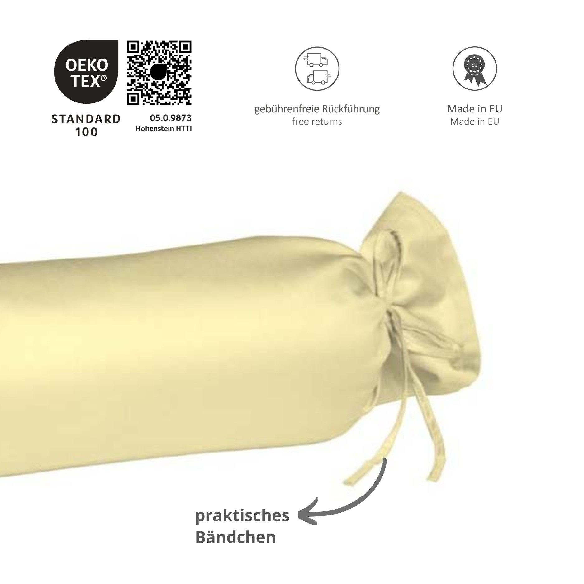 liebling Kissenhülle Interlock Jersey, (1 Stück), seidiger Glanz, hautsympathisch, pflegeleicht, bügelfrei, Ökotex 100