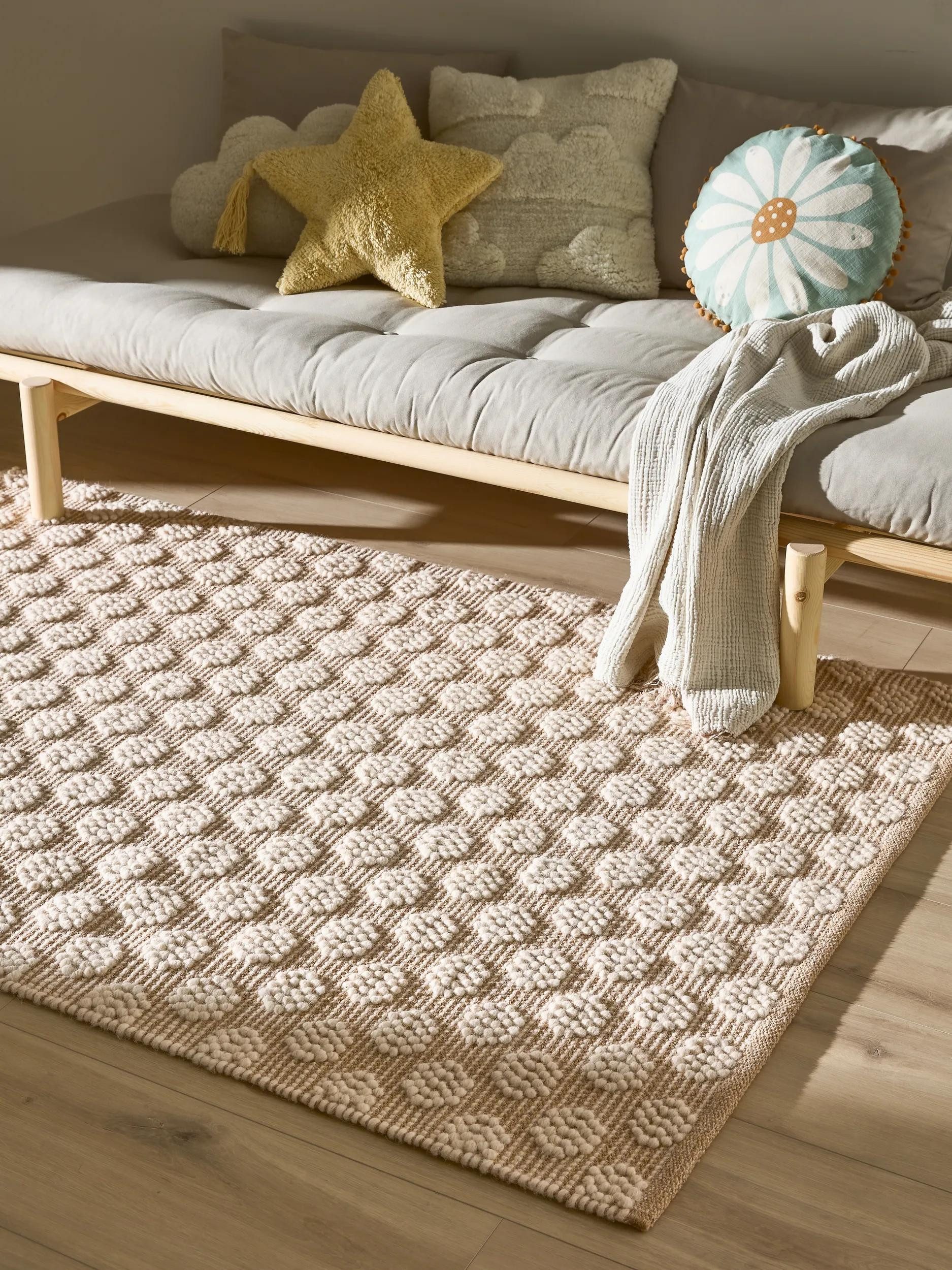 benuta Kinderteppich Clara, rechteckig, Höhe: 11 mm, Kunstfaser, Berber, Ethno-Style, Wohnzimmer