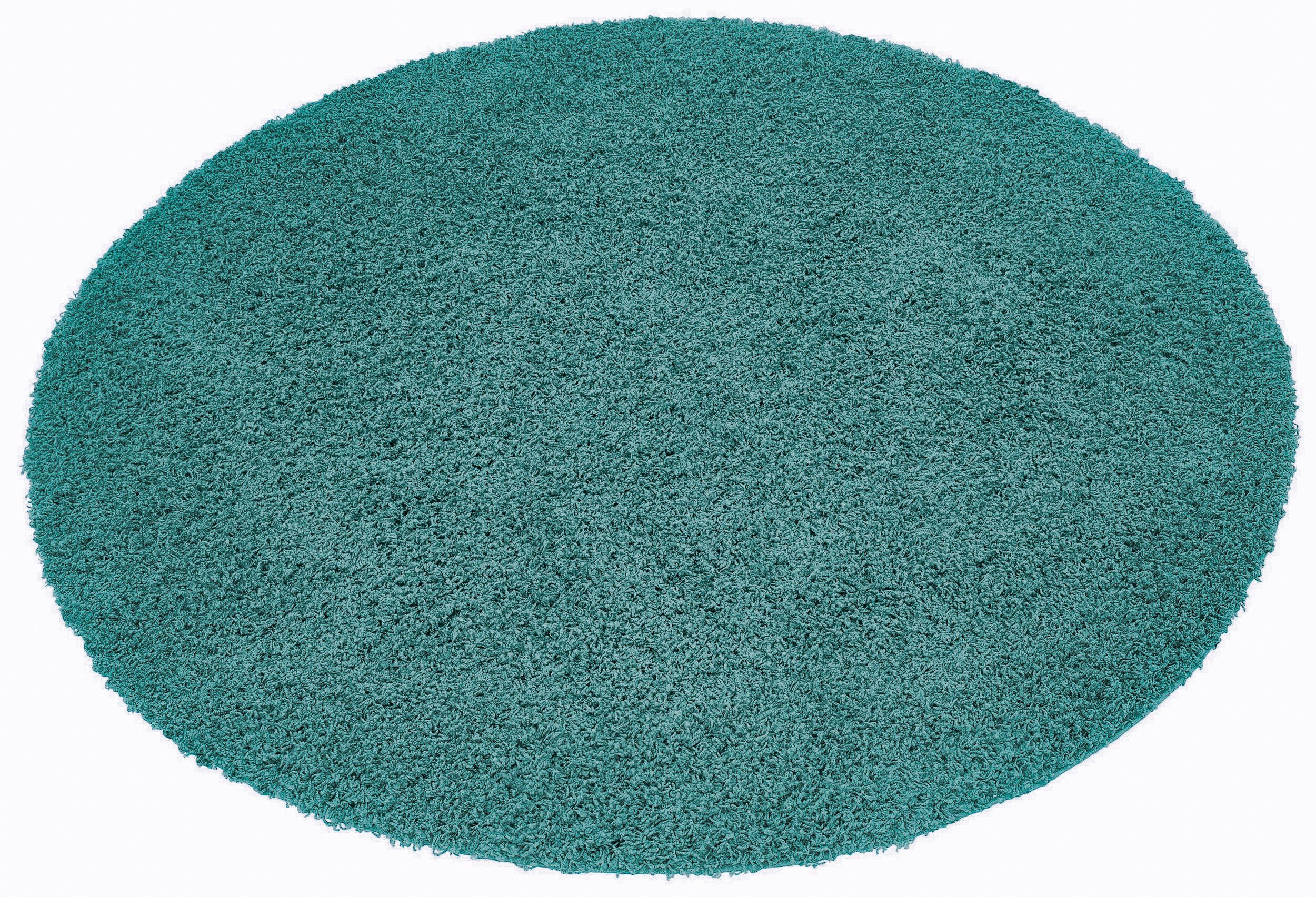 Teppich Viva Teppich rund, Home affaire, rund, Höhe: 45 mm, Uni-Farben, einfarbig, besonders weich und kuschelig aquamarin