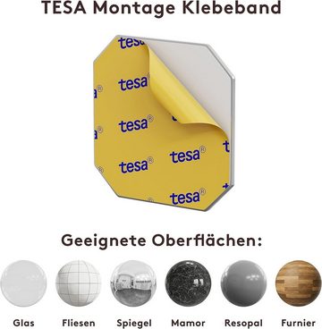 LIEBHEIM Handtuchhaken ohne Bohren - TESA Montage für optimalen Halt Klebehaken 4x Edelstahl