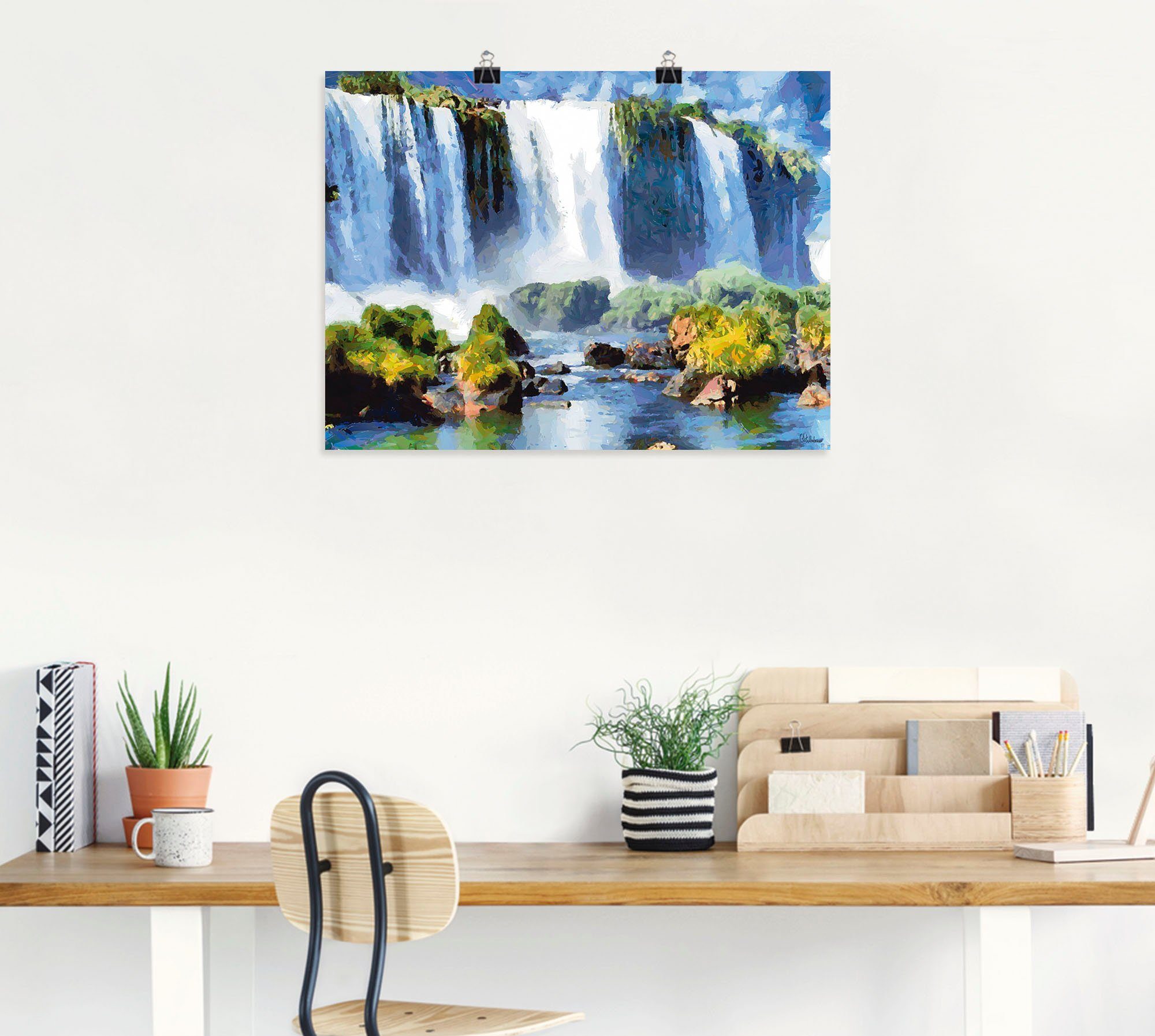 Artland Wandbild Iguazu Wasserfälle II, Größen versch. Alubild, Leinwandbild, (1 Wasserfallbilder oder als in Wandaufkleber St), Poster