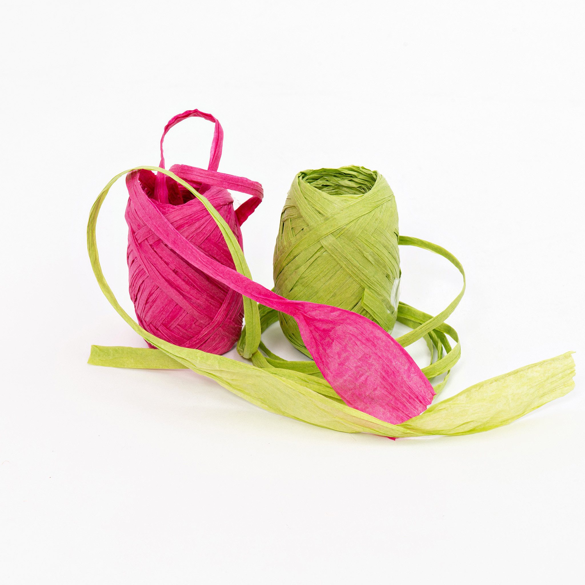 Creativery Bastelband, Papierband Raffiabast 20m Rolle Grün