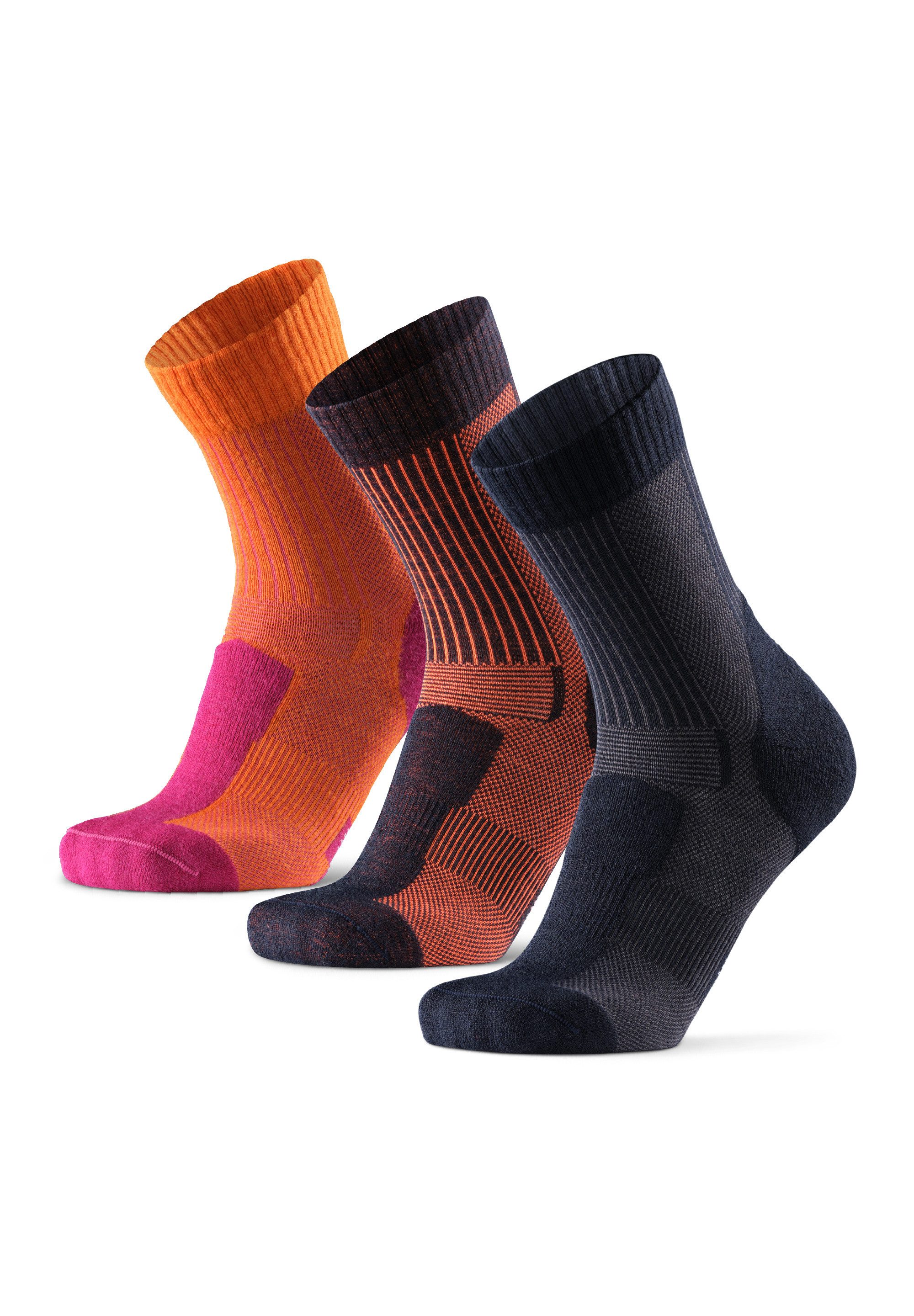 DANISH ENDURANCE Basicsocken Merino Hiking Light (Packung, 3-Paar) milde Temperaturen, für Herren, Damen & Kinder