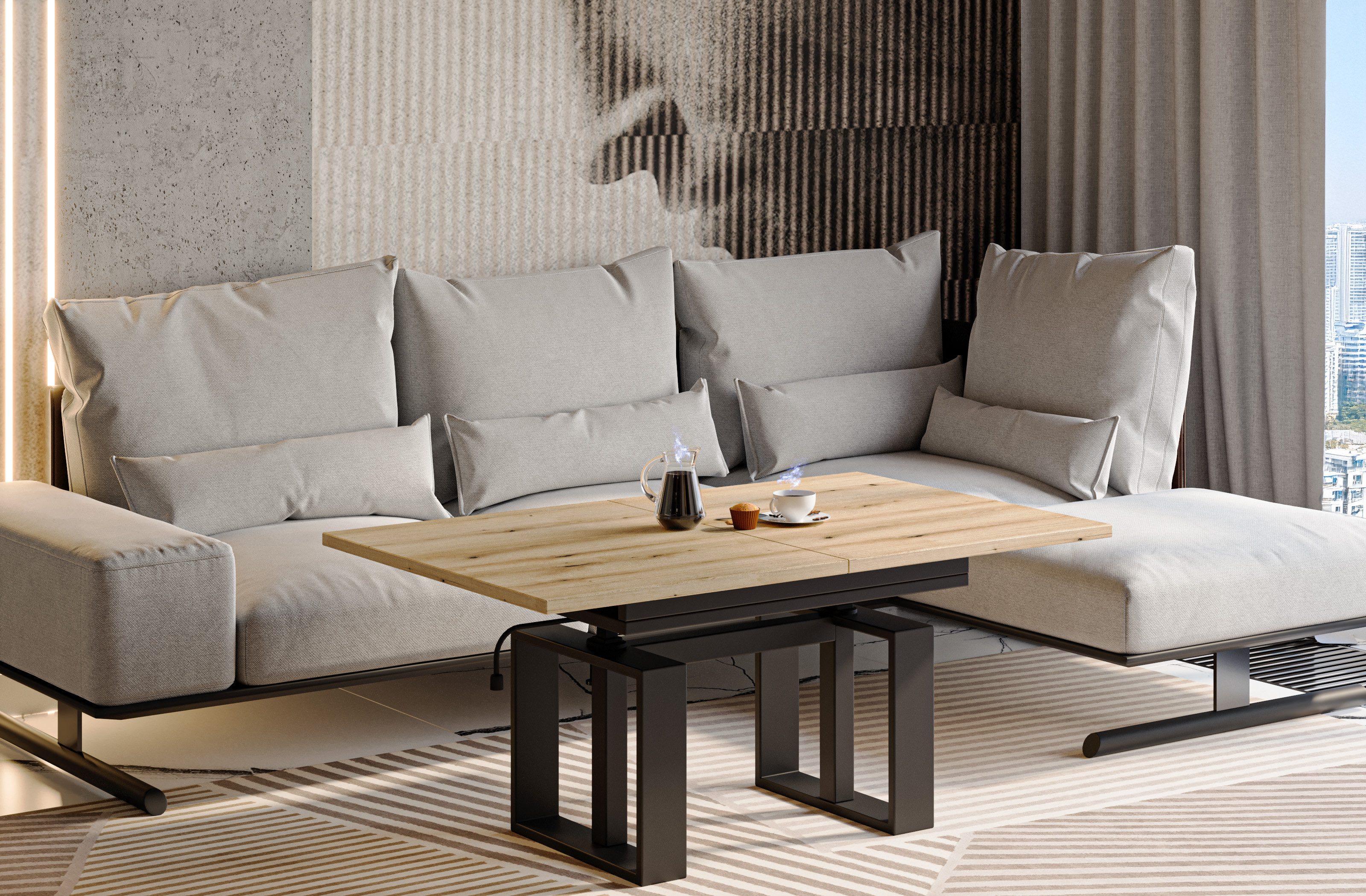 Endo-Moebel Couchtisch Empoli - ausziehbar 110-170cm günstig online kaufen