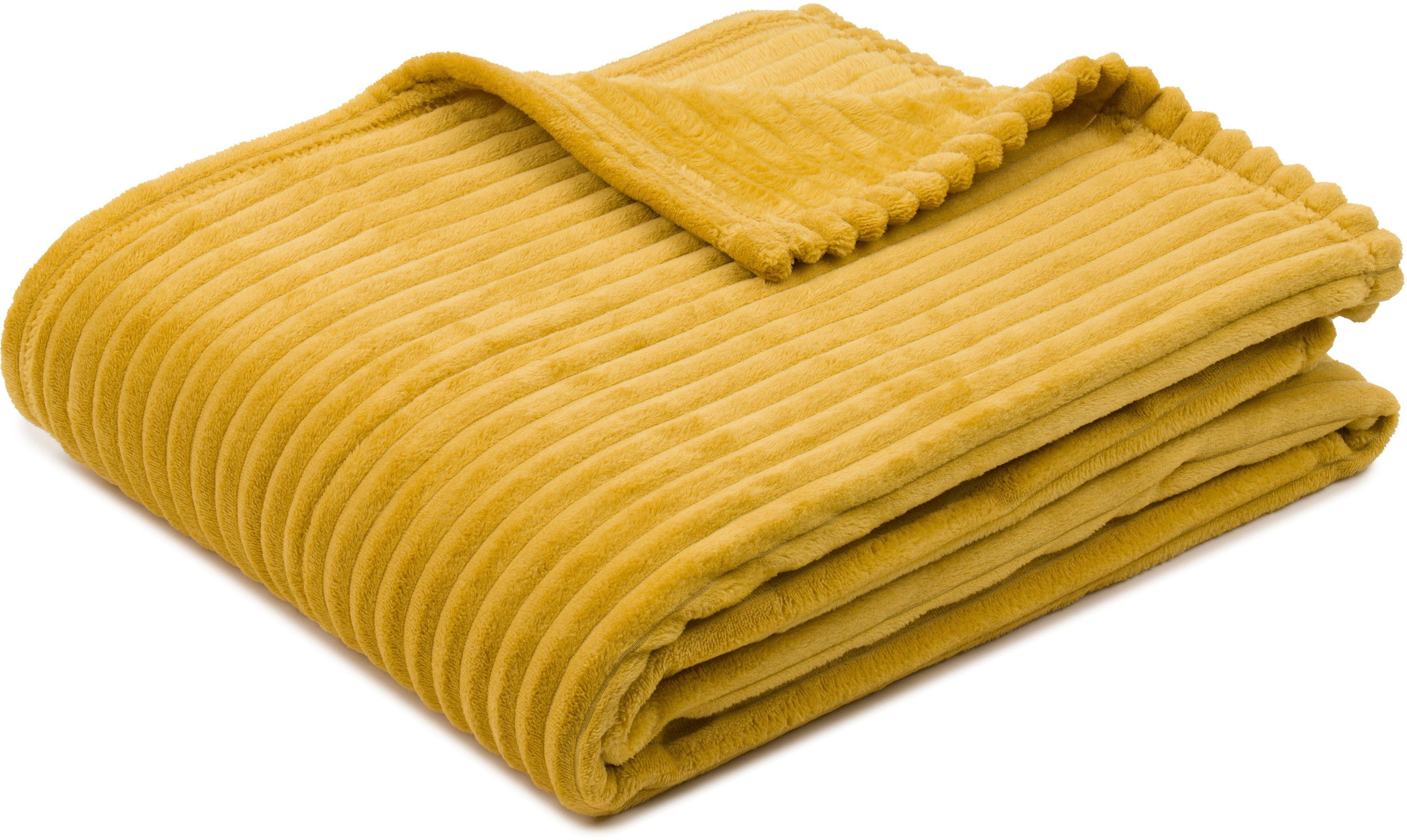 Wohndecke Feincord Kuscheldecke, Gözze, flauschig weich günstig online kaufen