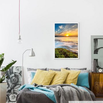 Sinus Art Poster Landschaftsfotografie 60x90cm Poster Die Sonne am Horizont