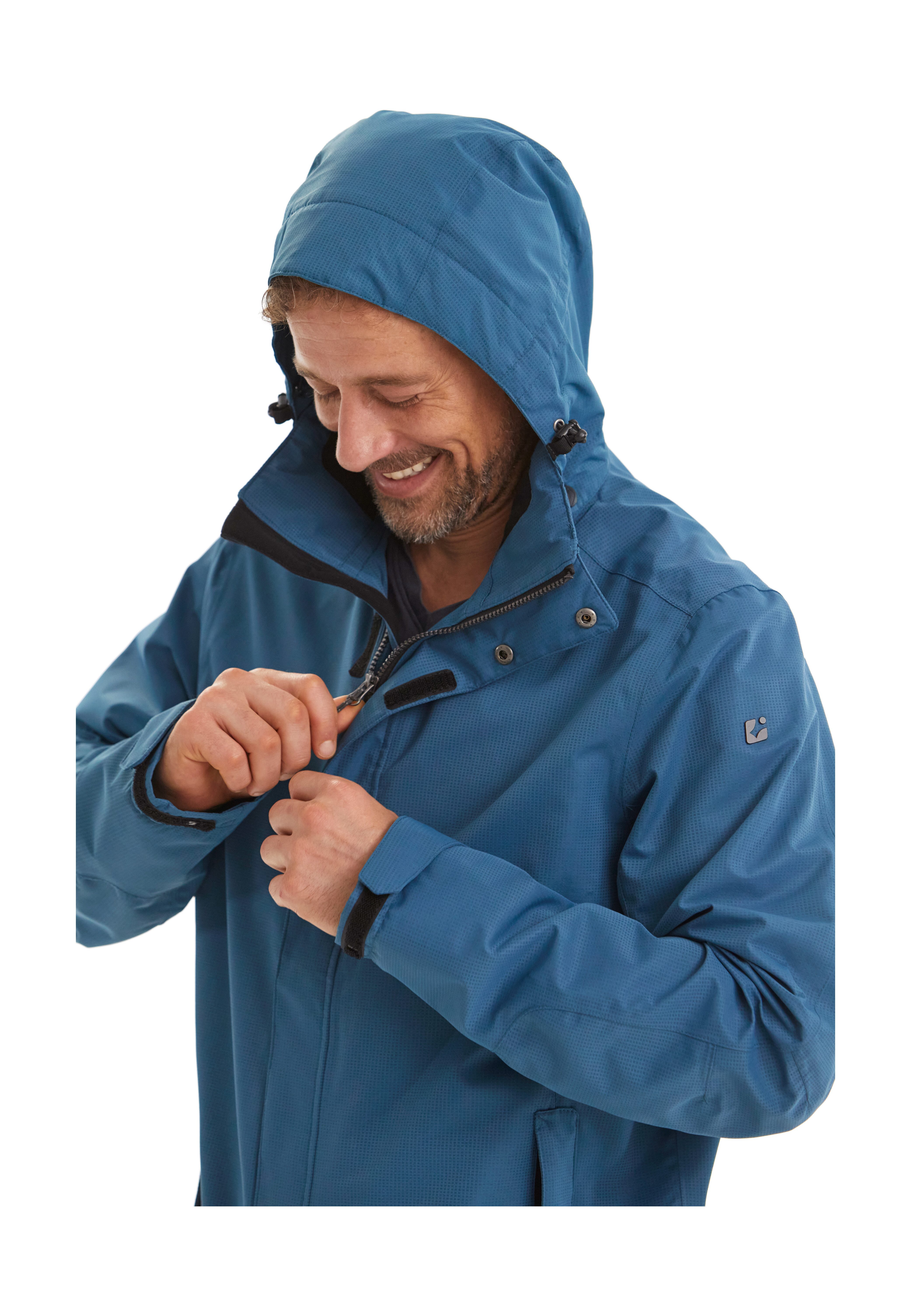 Killtec Outdoorjacke KOS 1 MN JCKT Wind- und wasserdichte Herrenjacke, atmungsaktiv, abnehmbare Kapuze