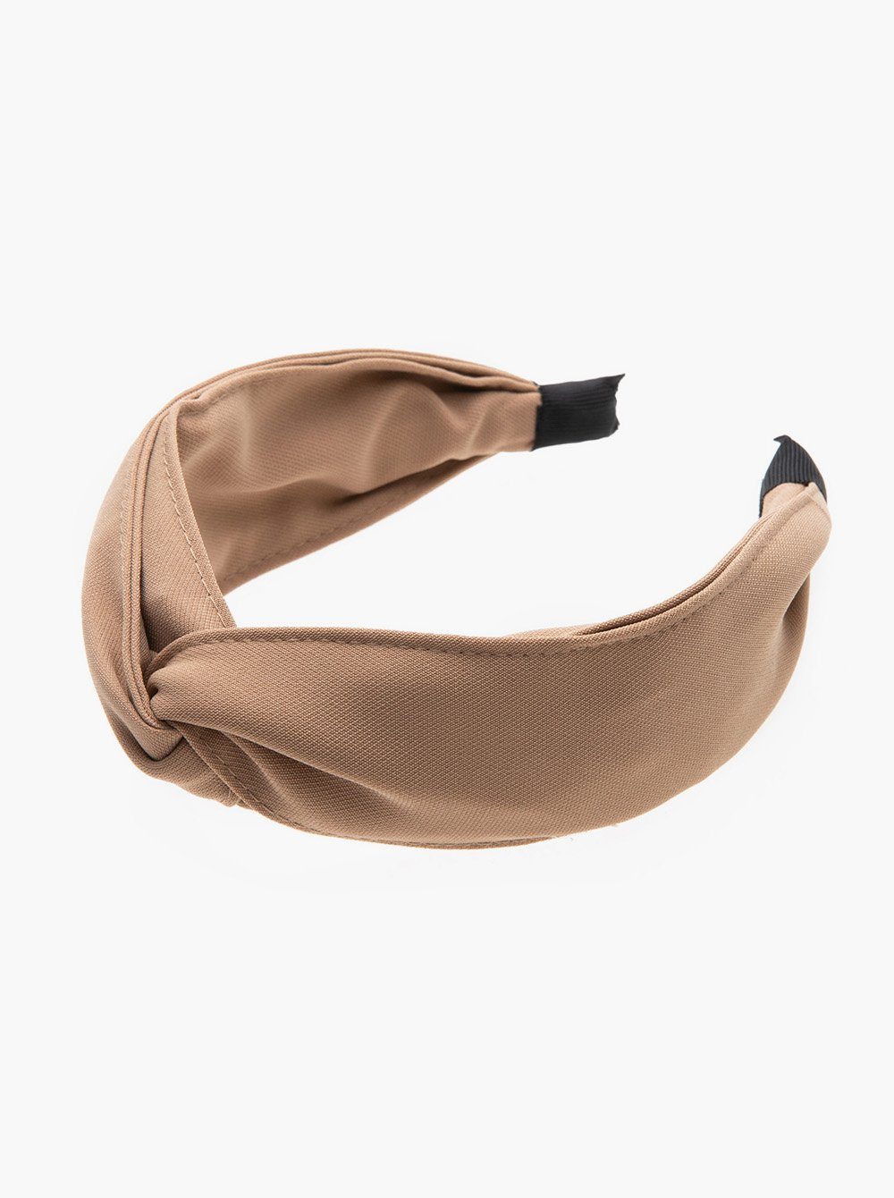 mit elegant Haarband raffinierten Stoff Haarreif Haarreif Breiter bezogen, Haareifen Knoten axy Damen Beige