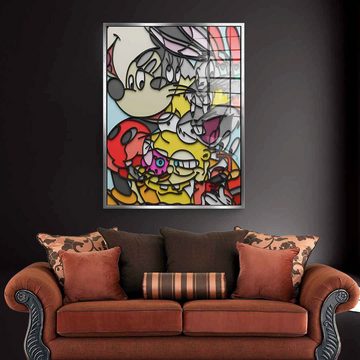 DOTCOMCANVAS® Acrylglasbild Boom - Acrylglas, Acrylglasbild Boom Comic Cartoon Pop Art Micky Maus Simpsons Bunny
