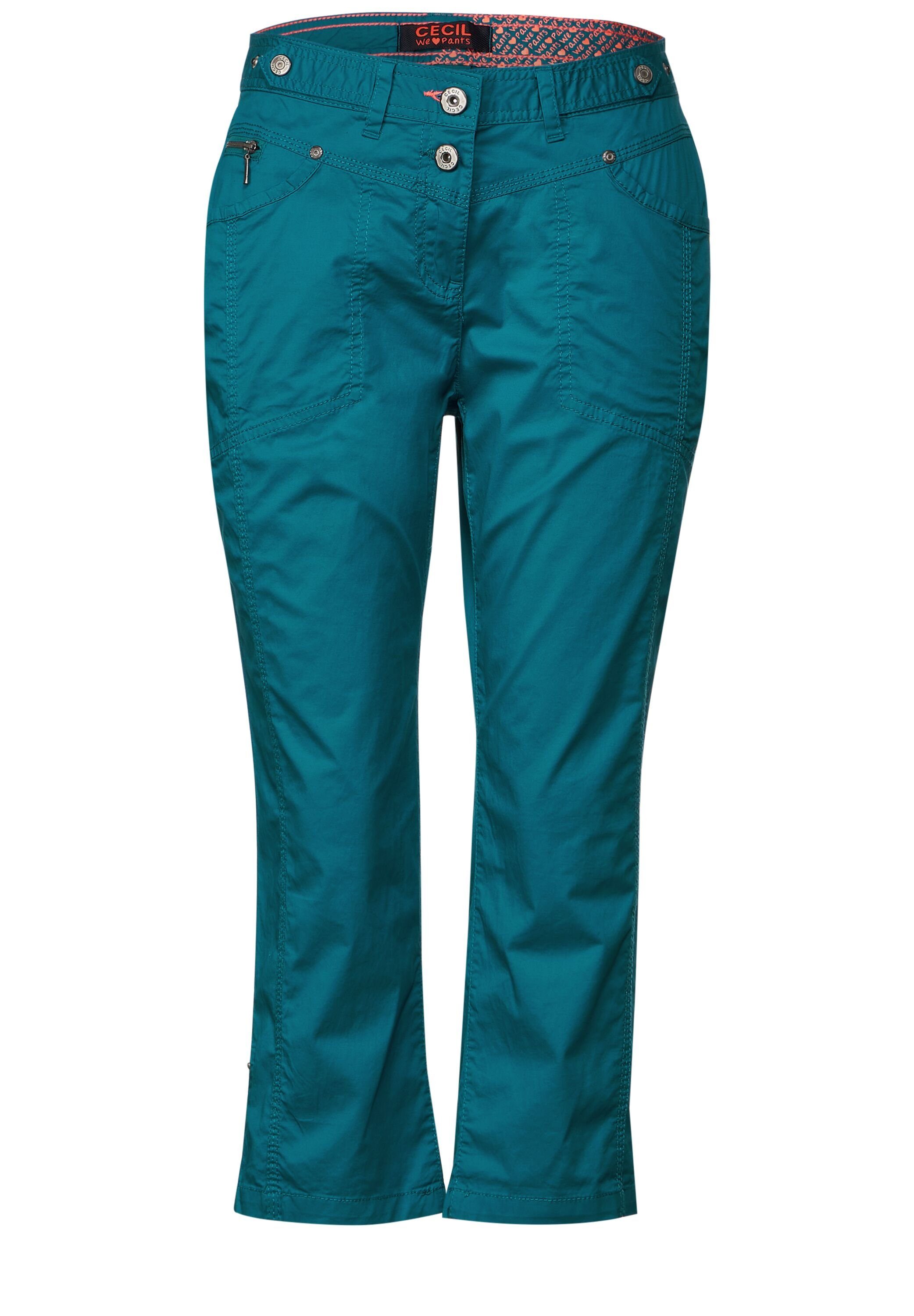 3/4-Hose blue nocturnal 5-Pocket-Style Cecil aqua