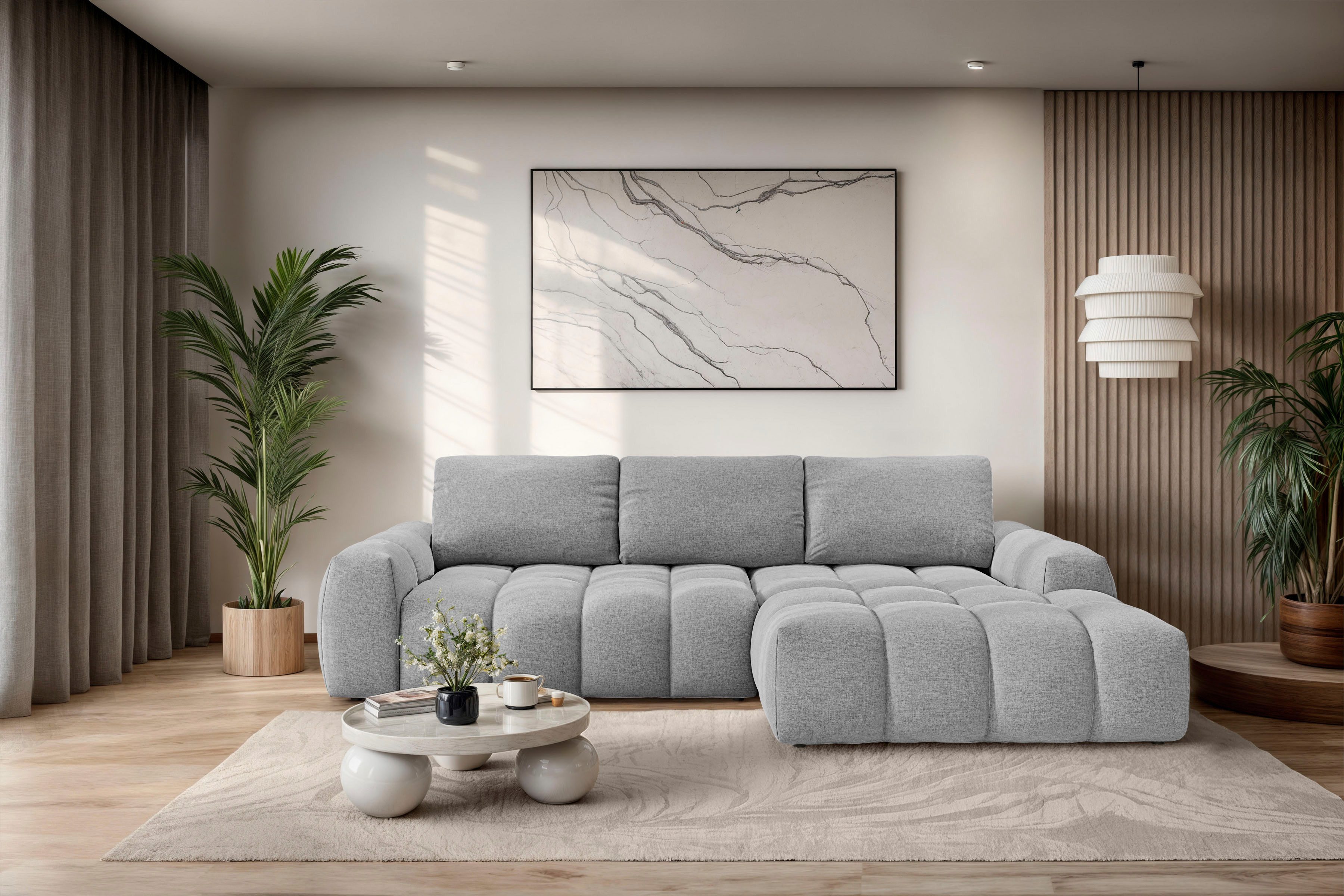 OTTO home Ecksofa AZITA L-Form, 270 cm - OTTO. Verlässliche Qualität., wahlweise als Schlafsofa m. Bettkasten, Bubble-Optik