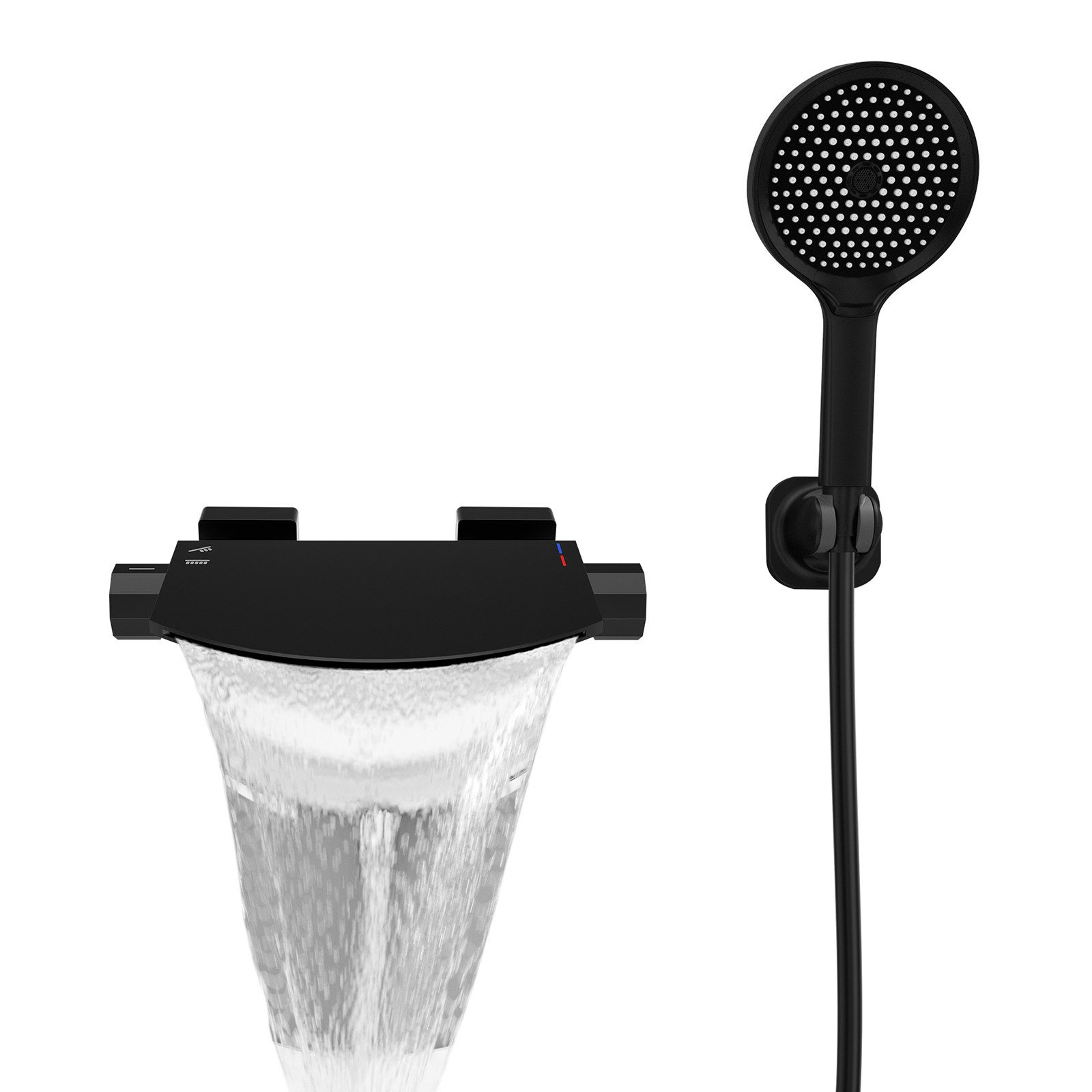 HOMELODY Duschsystem Badewannenarmatur verchromt, Wasserfall Wannenarmatur, günstig online kaufen