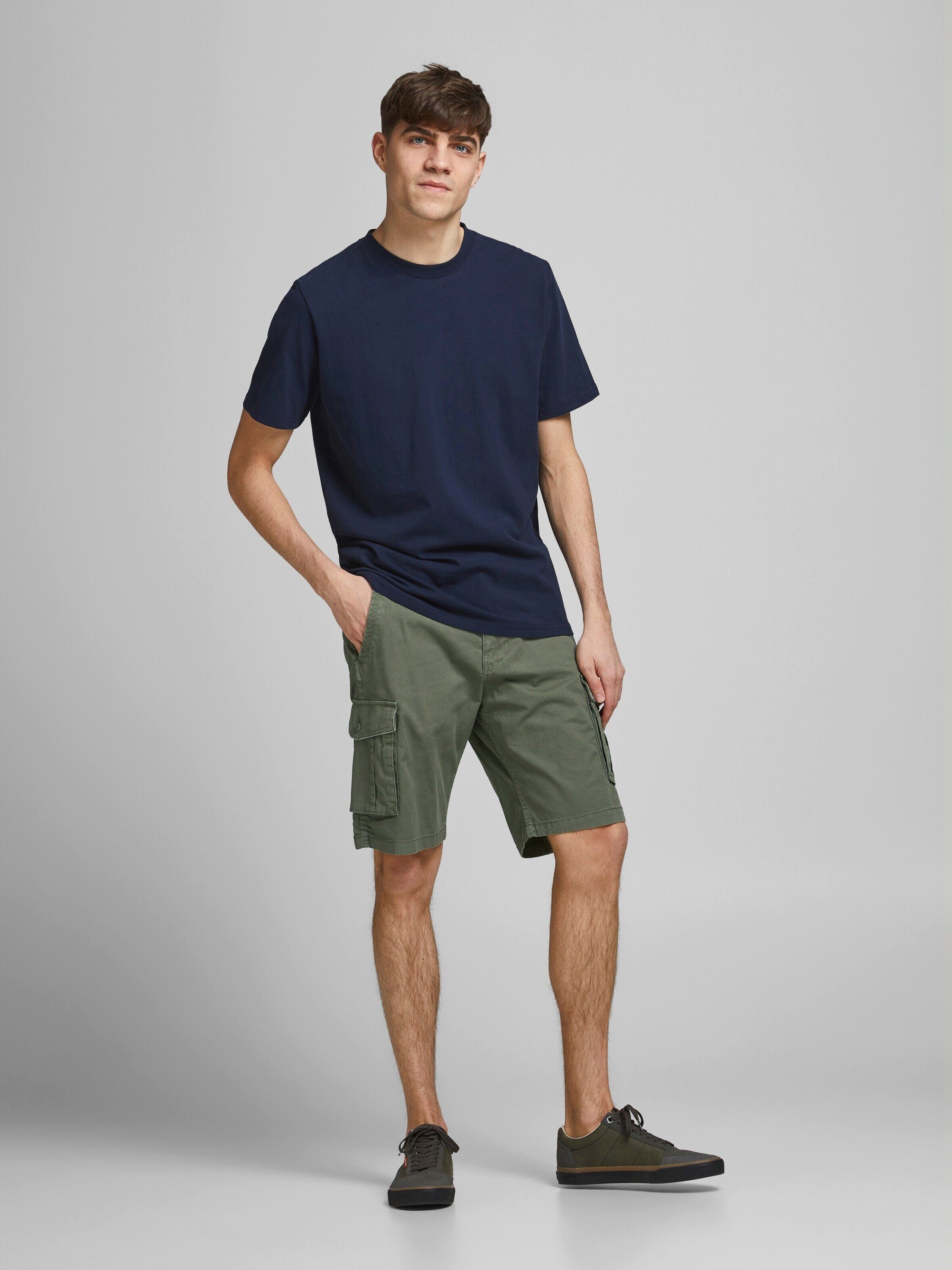 & Zack (1-tlg) (Dusty Jack Olive) Grün Cargoshorts Jones