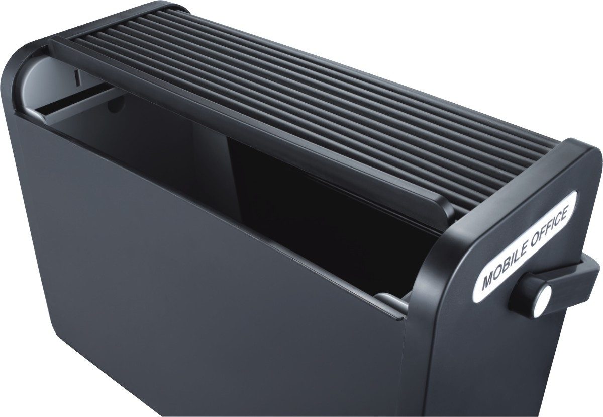 HELIT Aufbewahrungsbox Hängemappenbox Mobile Office 192x397x303mm schwarz