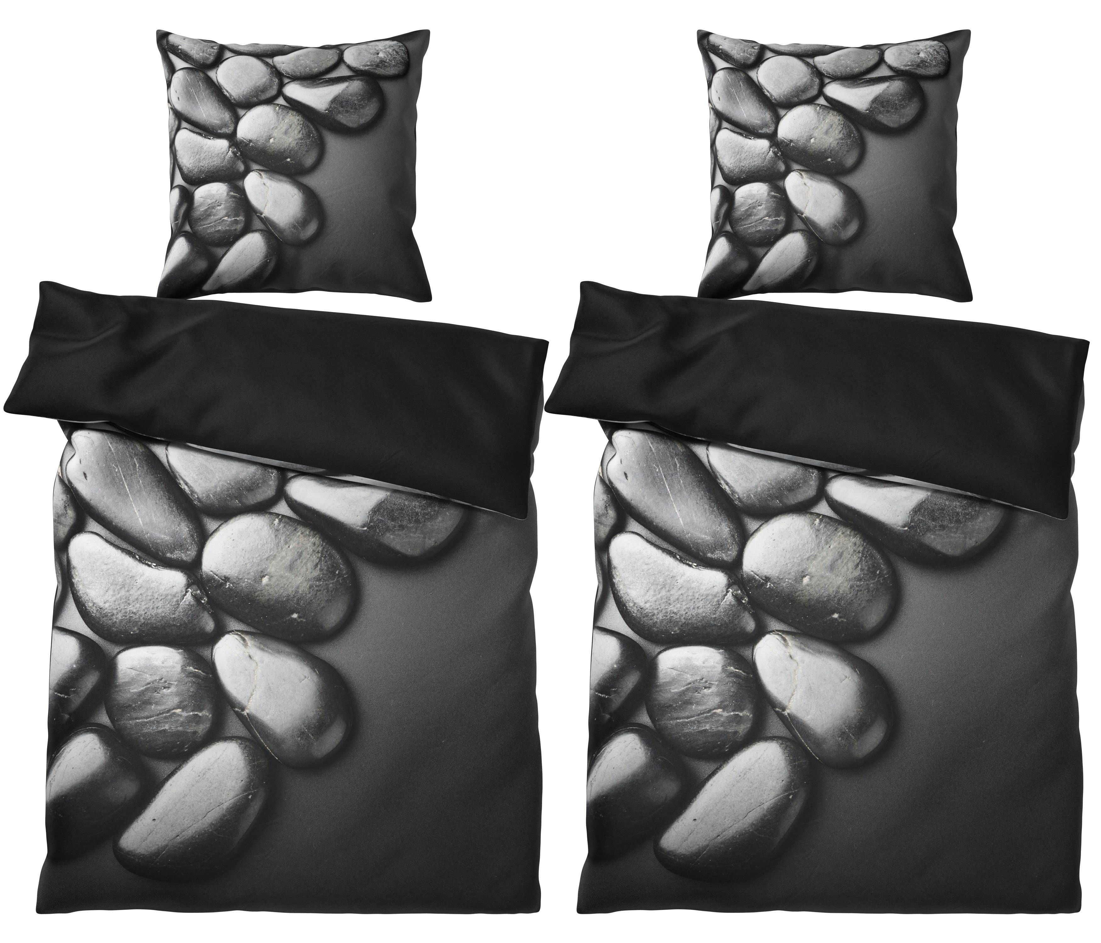 Sanilo Bettwäsche Hot Stones 135x200 cm, Bettbezug und Kissenbezug, Baumwolle, 4 teilig