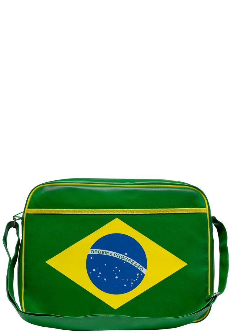 LOGOSHIRT Schultertasche Brazil - ordem e progresso, mit Ordem e progresso-Frontprint