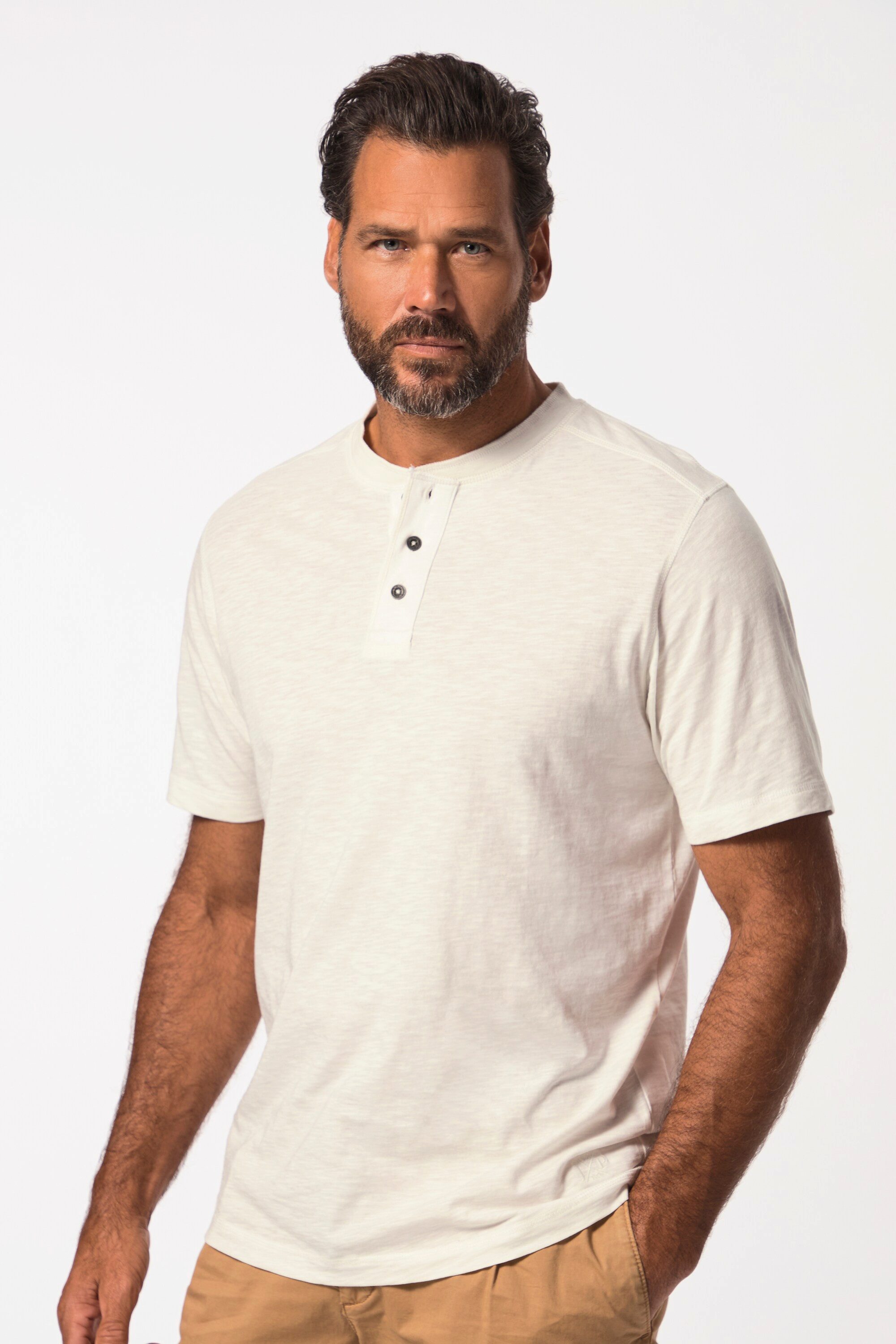 JP1880 T-Shirt Henley Halbarm Rundhals mit günstig online kaufen