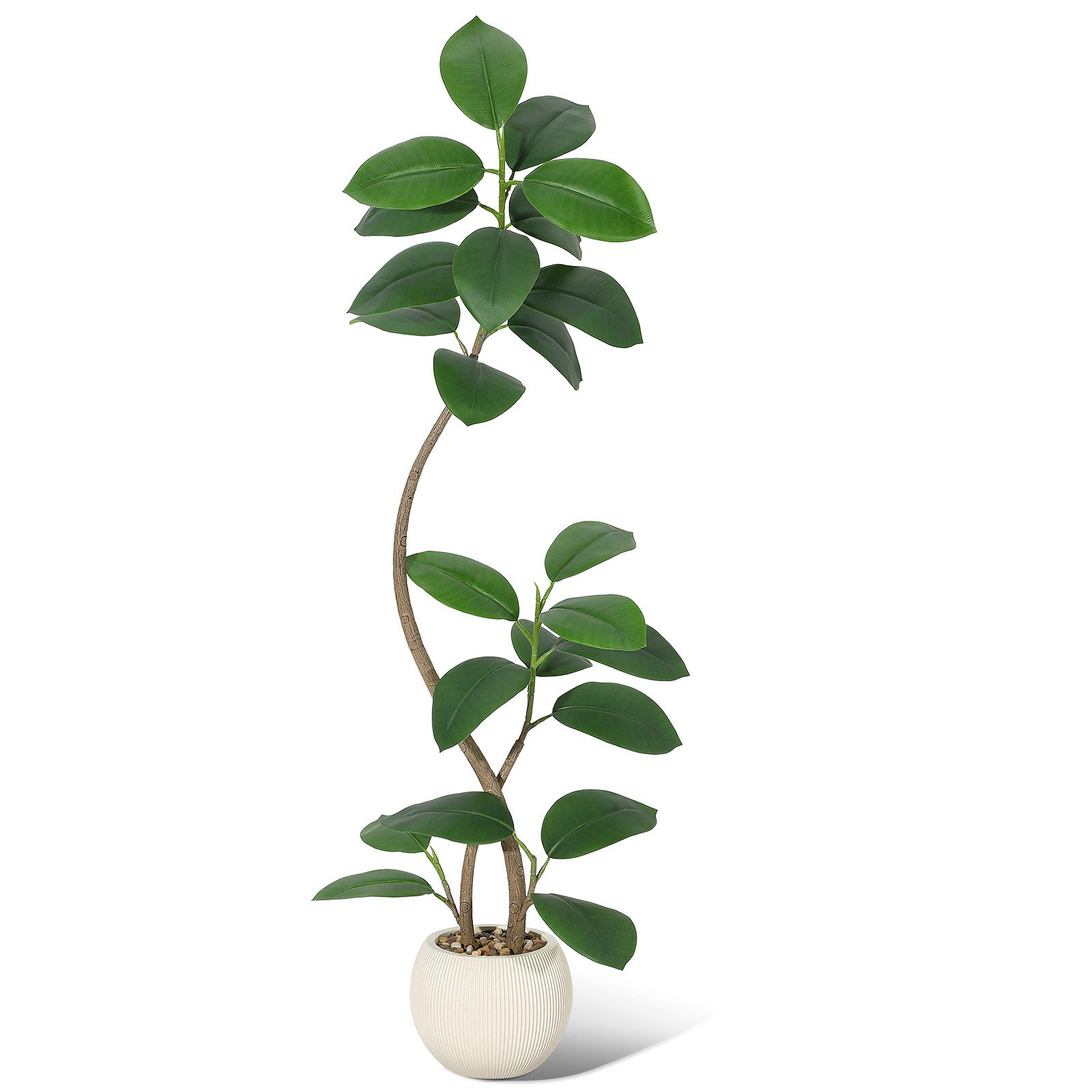 Kunstbaum Künstlicher Geigenfeigenbaum Kunstpflanzen Künstliche Zimmerpflanze, GarveeMore, Höhe 150 cm