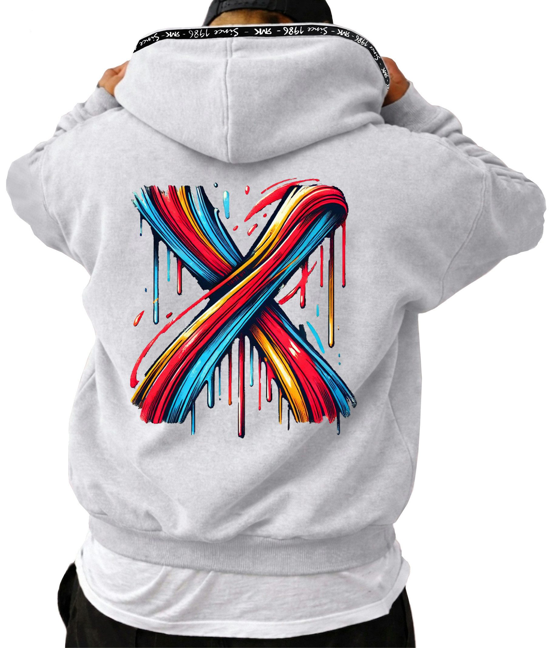 Hoodie Herren Kapuzenpullover Pullover mit Kapuze Basic Longsleeve X