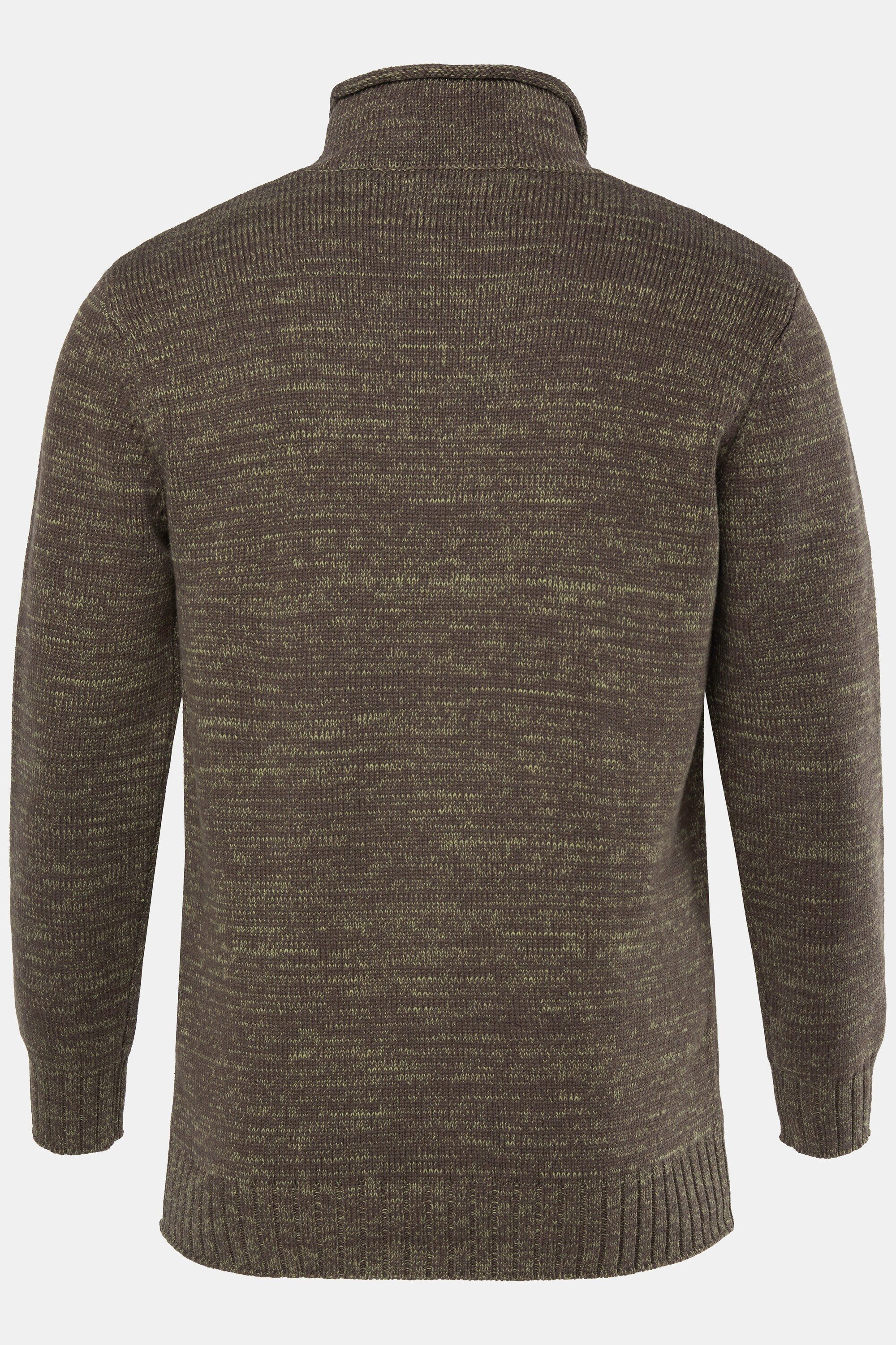 JP1880 Rundhalspullover Pullover TwoTone-Grobstrick Stehkragen
