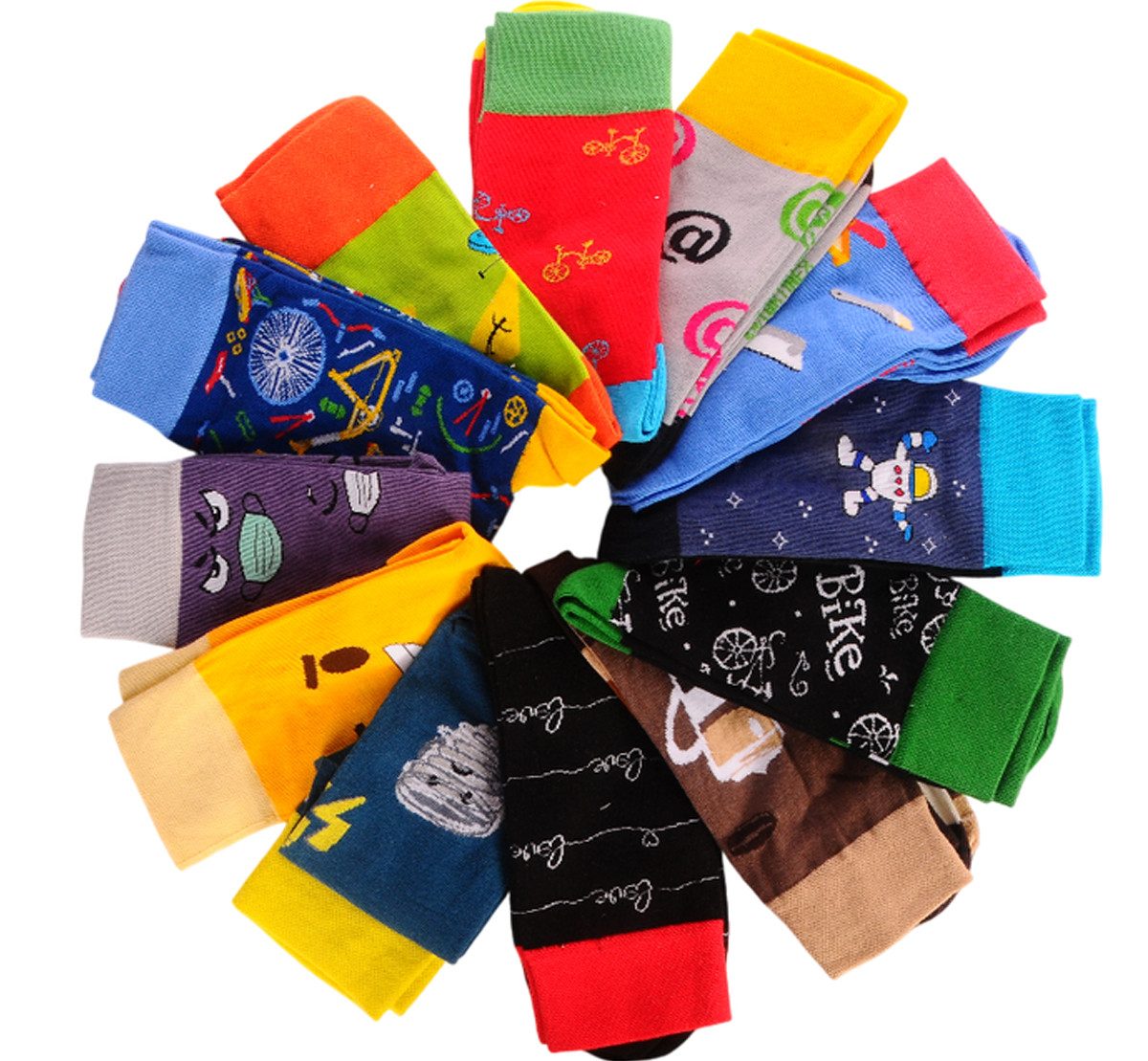 Martinex Socken Großpackung Bunte Socken Socks 12er Pack Box lustig witzig (im Box, 12 Paar)