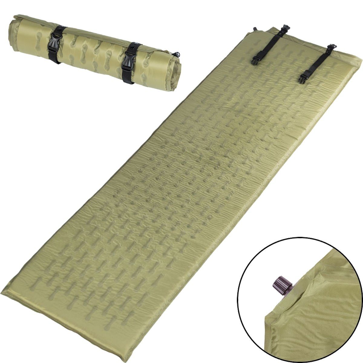 Isomatte Militär Thermomatte Waffle Selbstaufblasend