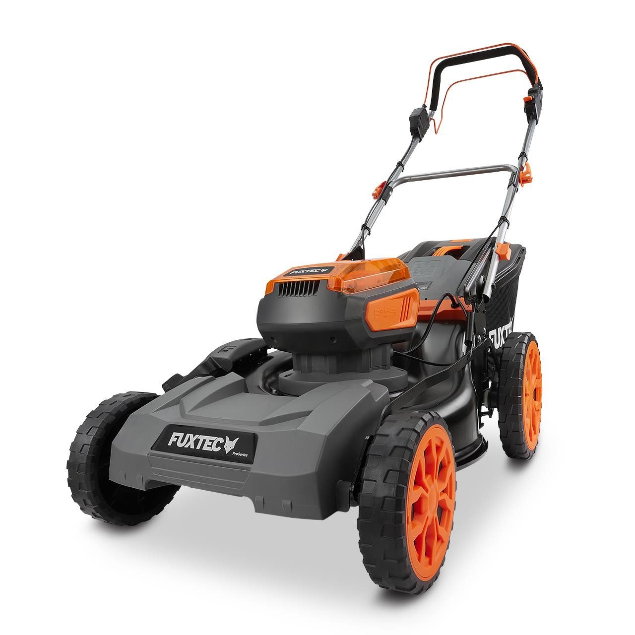 FUXTEC Akkurasenmäher FX-E2RM46PROSET, 46 cm Schnittbreite, variabler Radantrieb, 5Ah Akku, 46 cm Schnittbreite