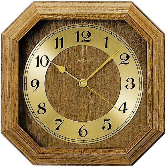 AMS Funkwanduhr F5864/4 (Quarz,Holz,Eiche,Wohnzimmer,Esszimmer,Made in Germ günstig online kaufen
