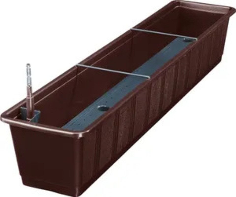 Geli Blumenkasten Blumenkasten incl. Bewässerung, Wasserstandsanzeiger, braun, L 100 cm (1 St)
